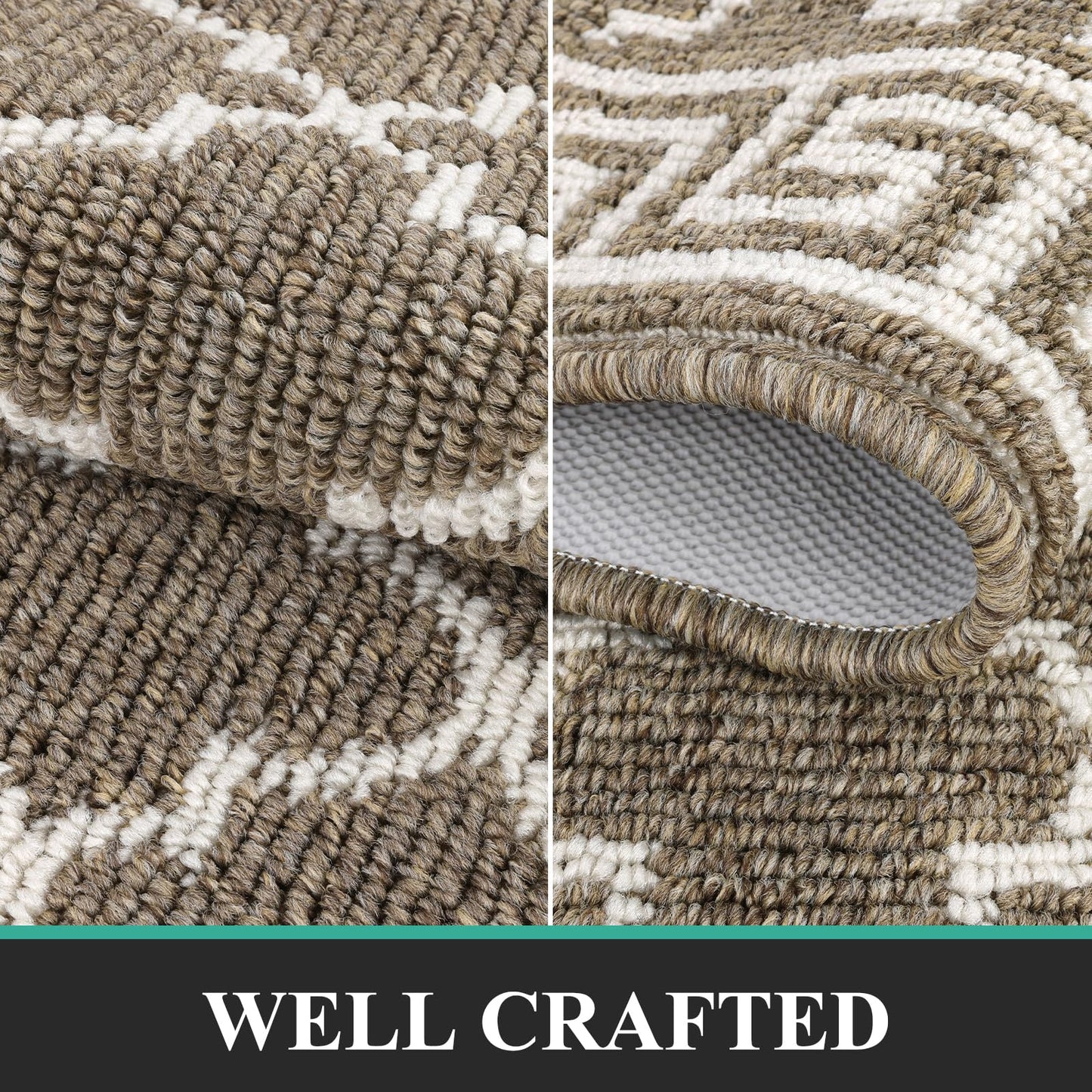 Pauwer Indoor Doormat for Entryway 36"x59" Non-Slip Absorbent Resist Dirt Entrance Mat, Washable Front Door Mat Welcome Mat Low-Profile Inside Floor Mat for Entry Kitchen Laundry Room, Brown