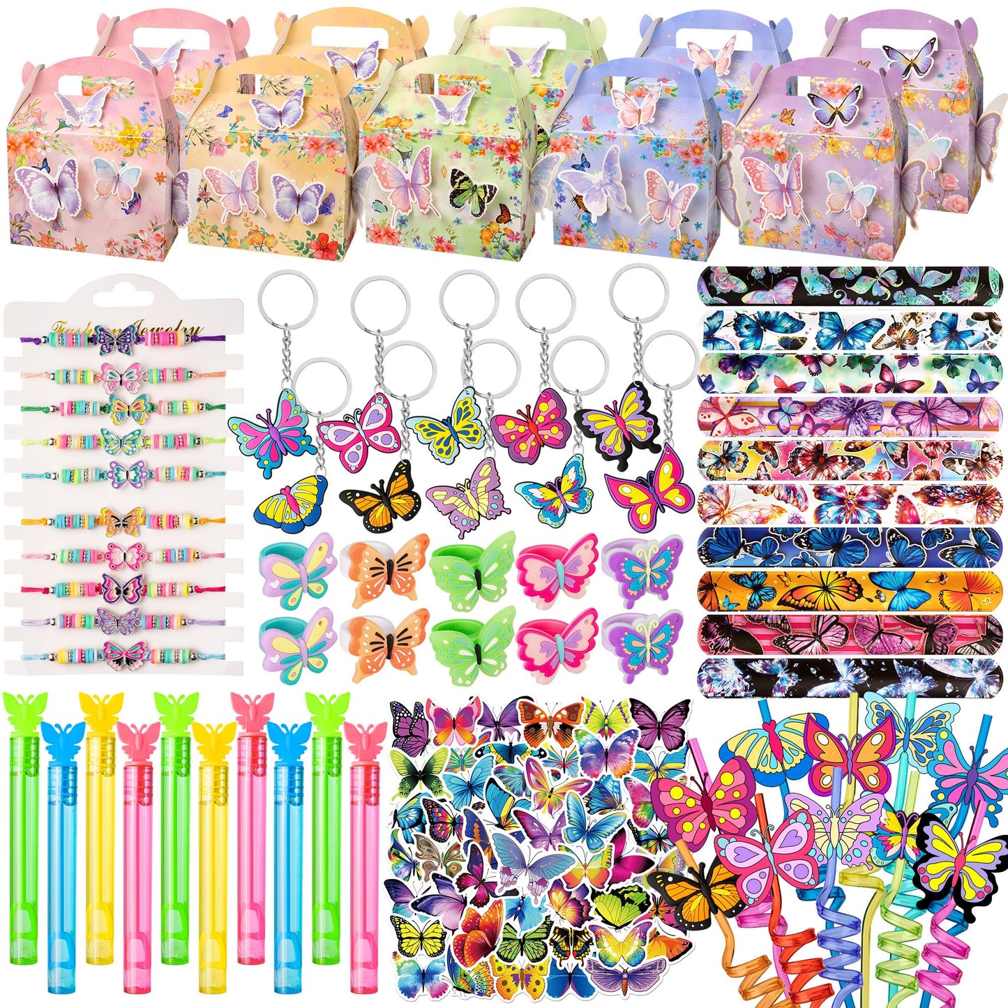 Butterfly Party Favors Fairy Birthday Party Supplies for Girls Kid Toy Gift Prize Goodie Bag Stuffer Butterfly Decorations Party Favors