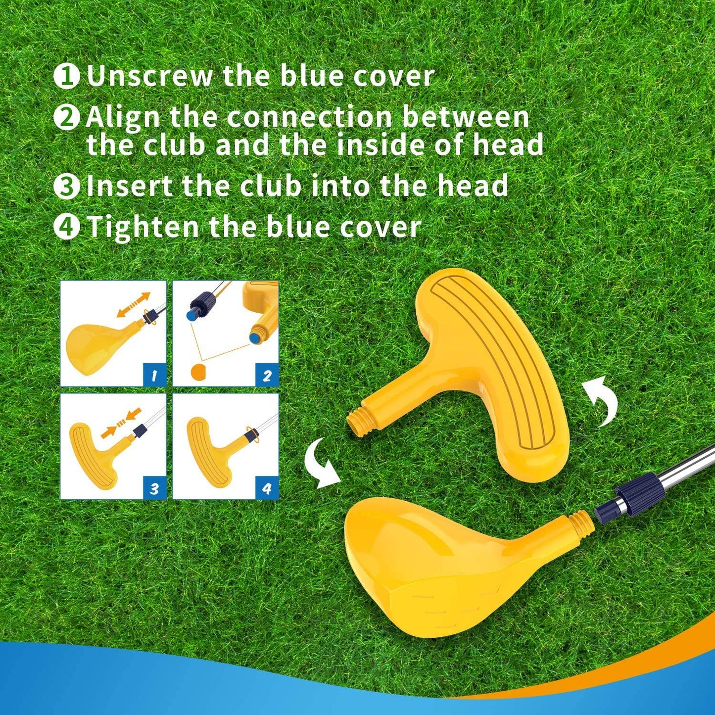 EagleStone Golf Toys for Kids, Kids Golf Toys Set with 15pcs Training Golf Balls & Clubs Equipment, Outdoor Lawn Sport Toy, Indoor Exercise Game Gift for Kids Boys Girls Toddler Aged 3 4 5 6 7 8