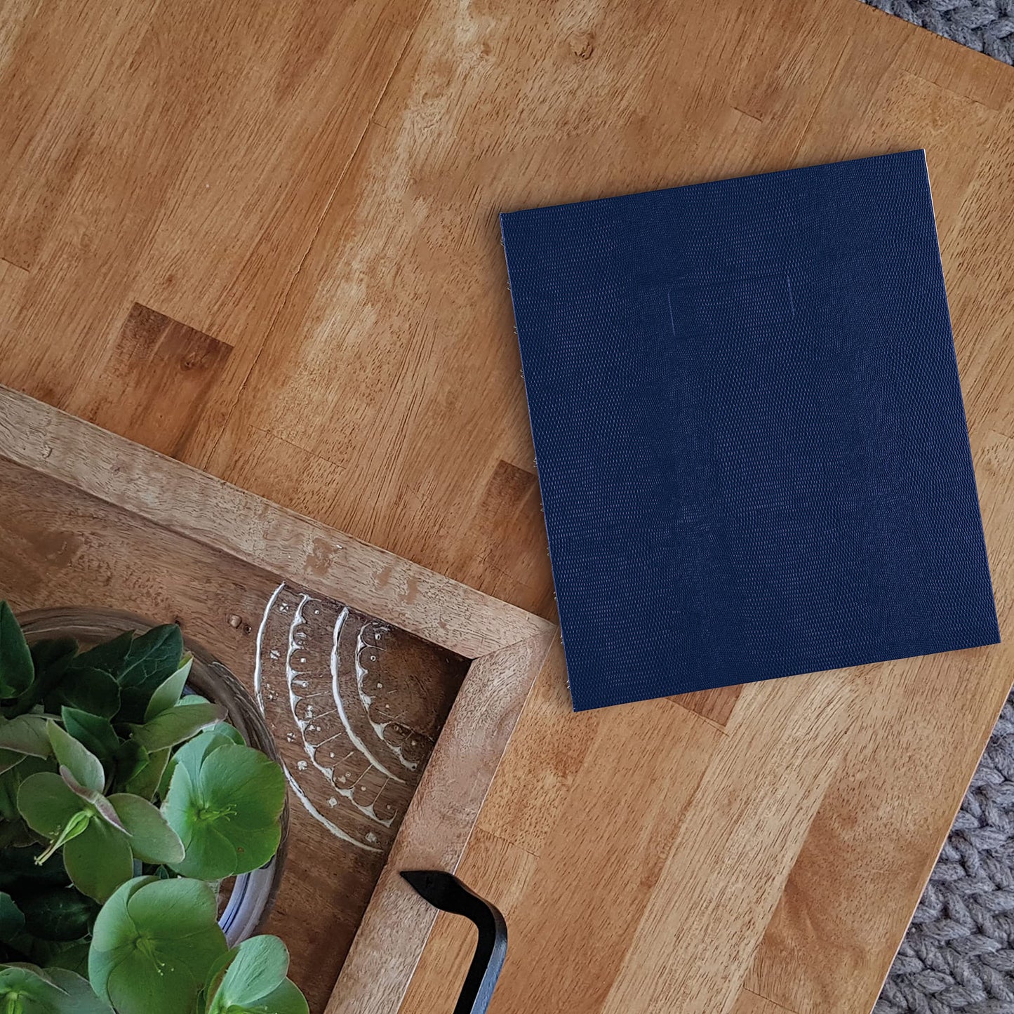 Blueline MiracleBind™ Notebook, Lizard-Like Hard Cover, 11" x 9-1/16", 150 Pages, Indigo Blue (AF11150.82)