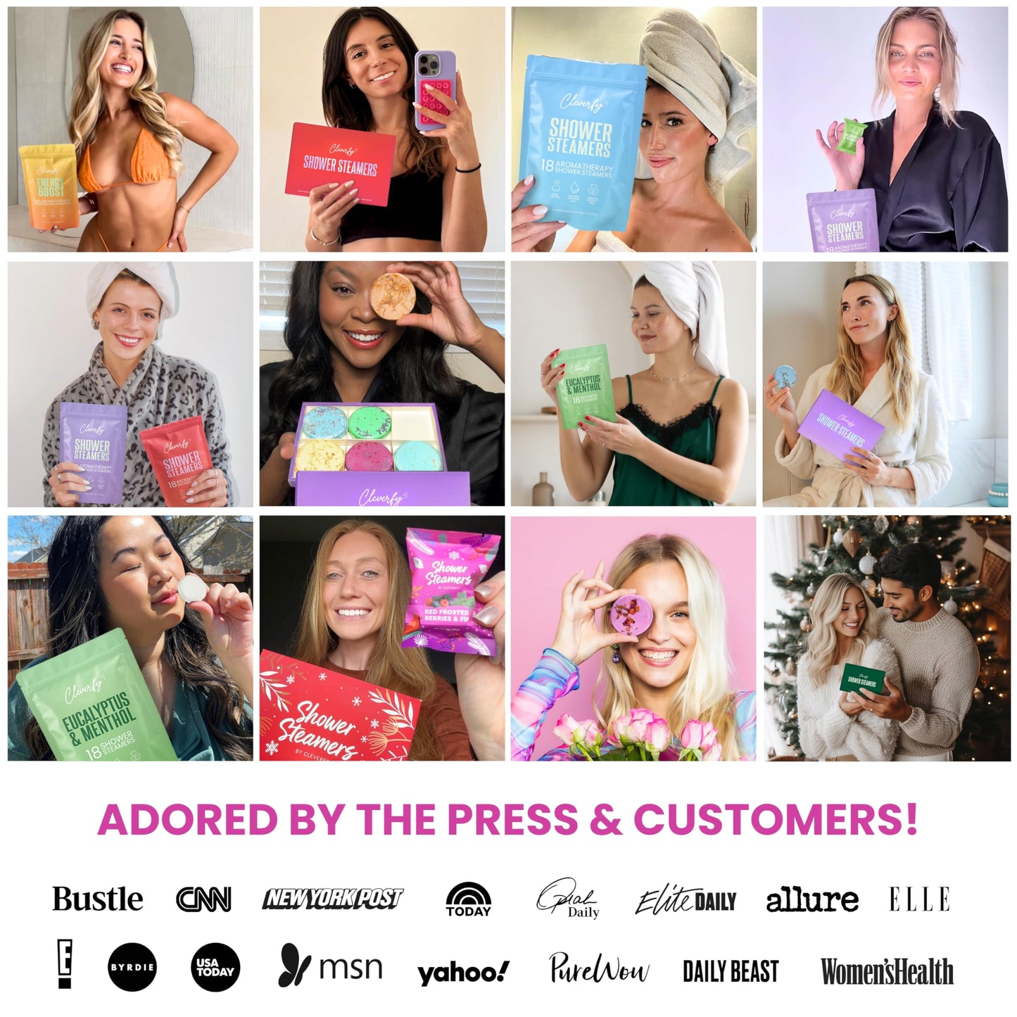 Cleverfy Shower Steamers Aromatherapy – Stocking Stuffers for Women, Men, Teens and Adults – Christmas Gifts for Women, Men, Mom,Teen Girls and Her – White Elephant Gifts for Adults – 36 Tablets