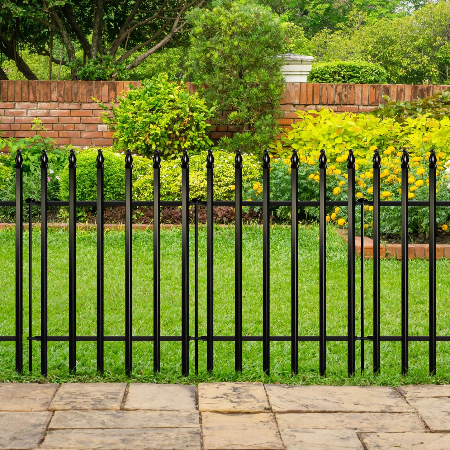 ARIFARO Decorative Metal Garden Fence 18" high x 22" Wide 5 Pack, Animal Barrier for Dog Pet,Border Garden Fencing for Outdoor Patio Lawn Yard Flower Bed