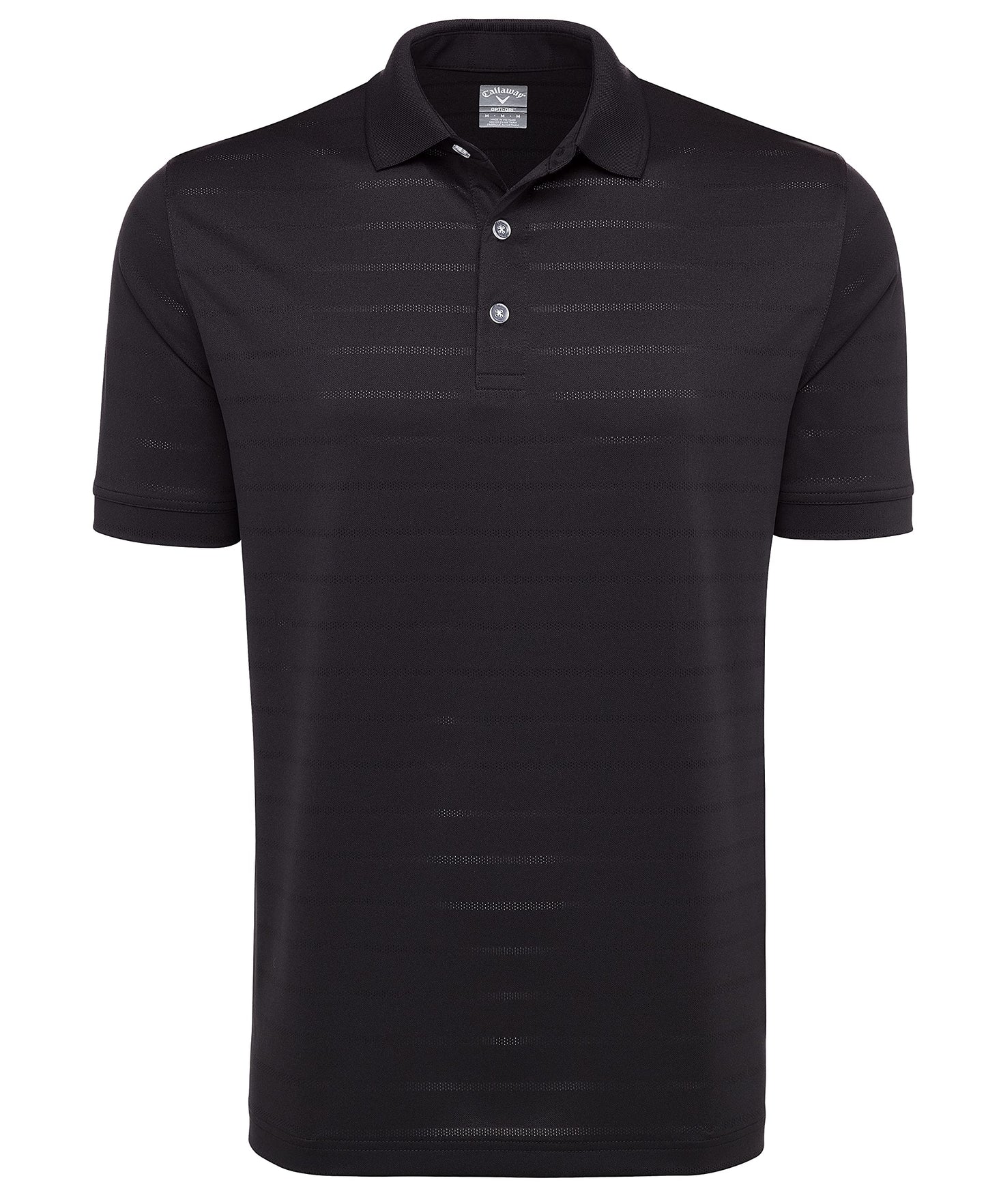 Callaway Men's Golf Short Sleeve Pique Open Mesh Polo Shirt, Black, 3X-Large