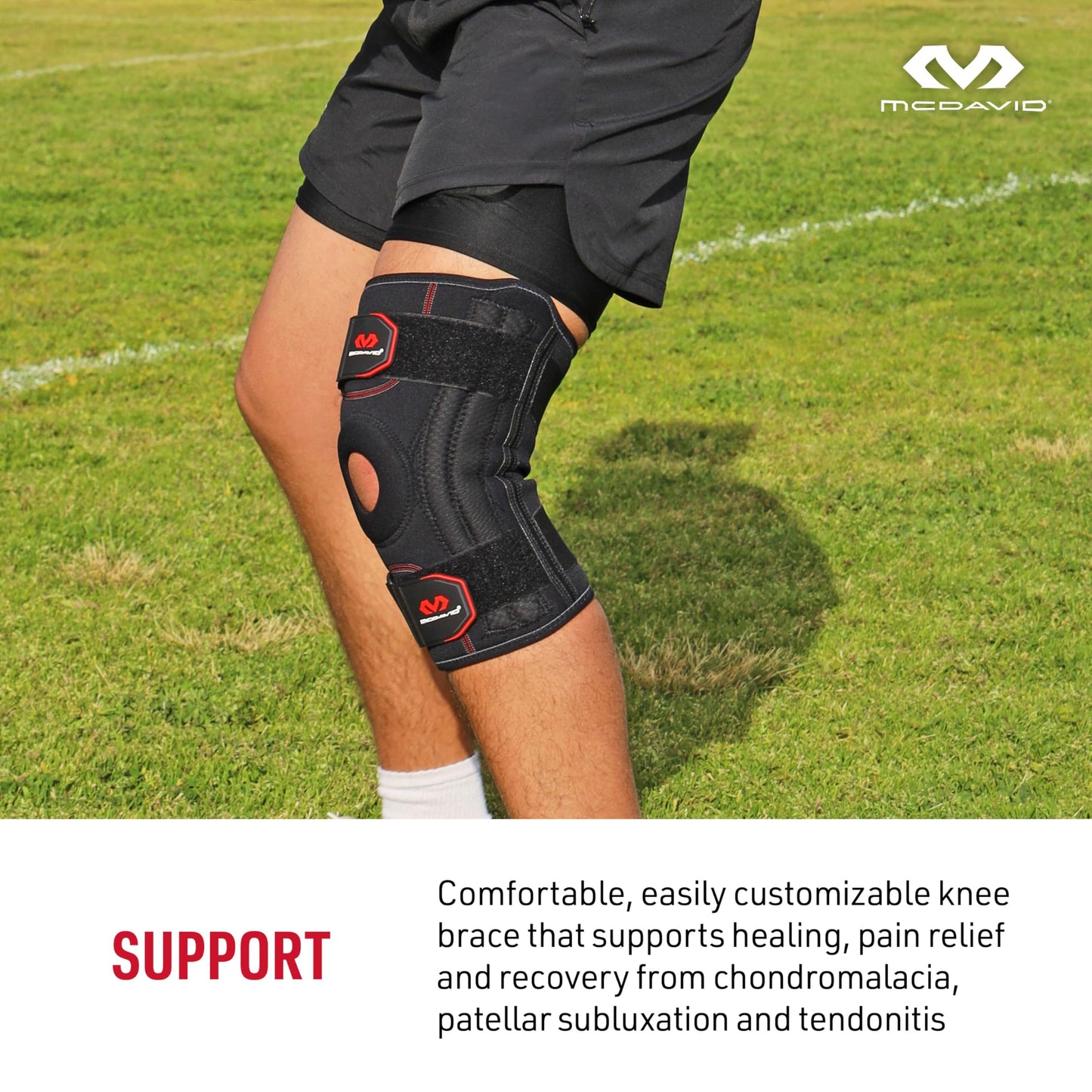 McDavid Patella Knee Support (Black, Large)