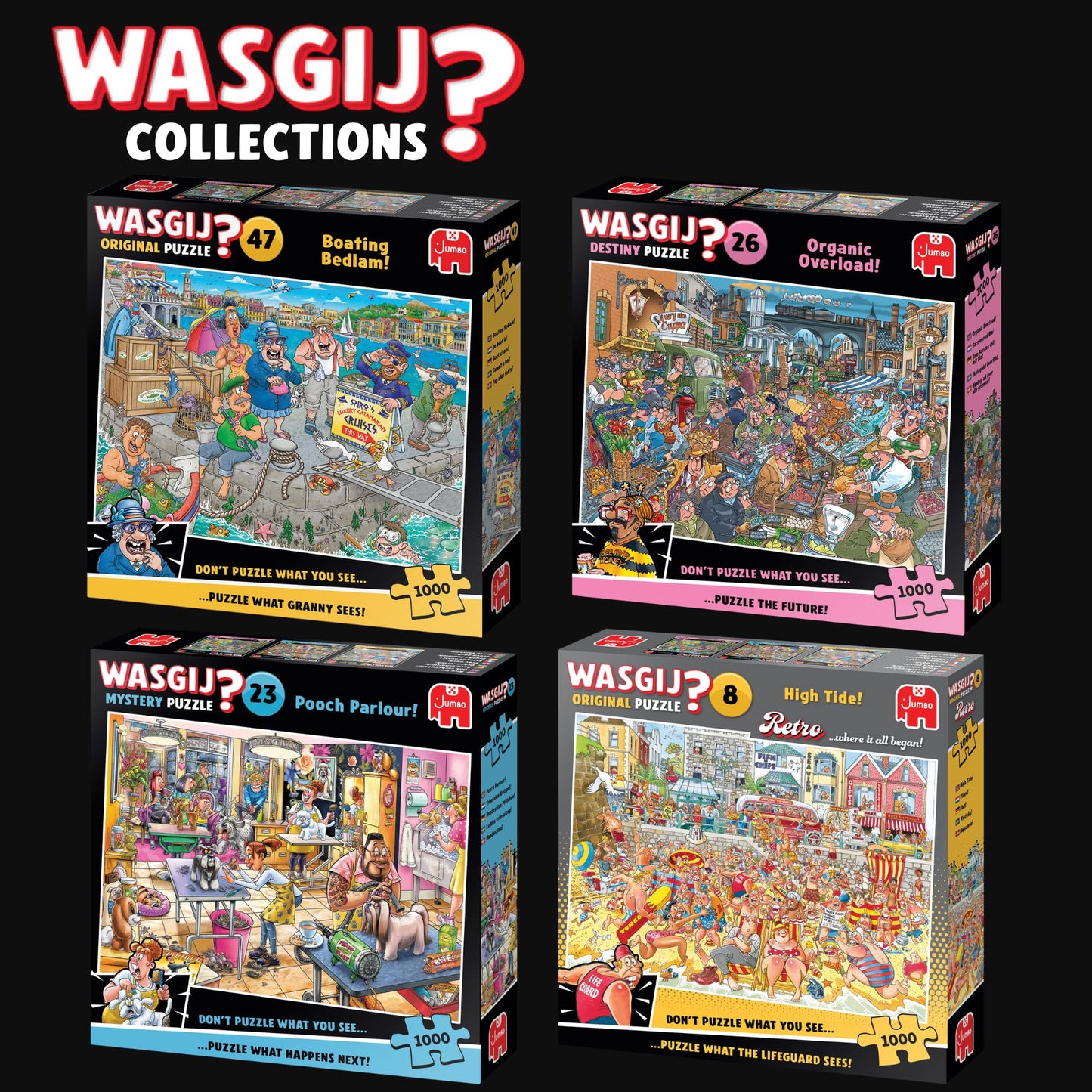 Jumbo Wasgij Original 47 Jigsaw Puzzle 1000 Pieces Boat Chaos