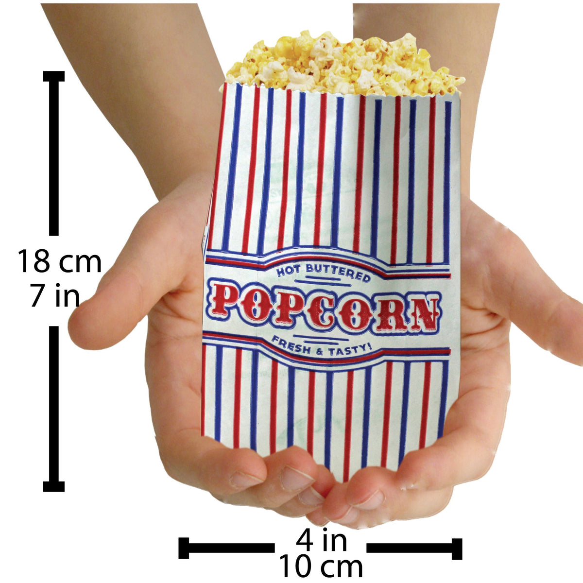 Carnival Canada Popcorn Bags Small Size 1oz Case of 1000 – Greaseproof Paper Popcorn Bags for Parties, Movie Nights, Schools, Fundraisers & Concession Stands – Made in Canada