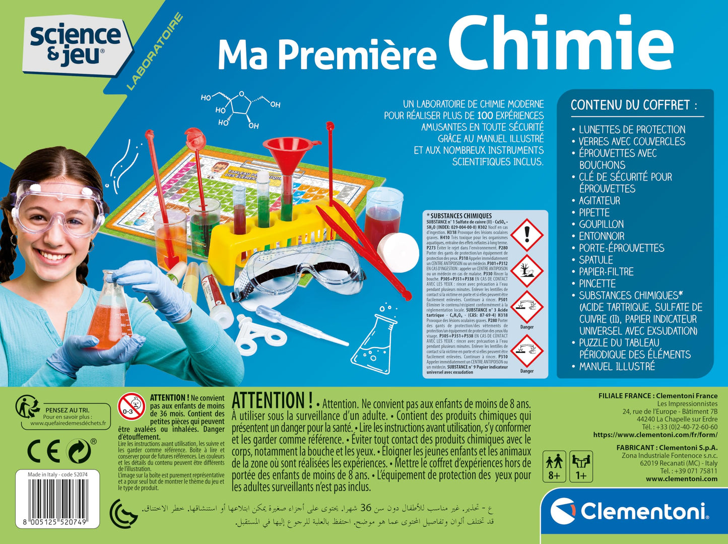 Clementoni Science & Play MY FIRST CHEMISTRY MADE IN ITALY 8 ans