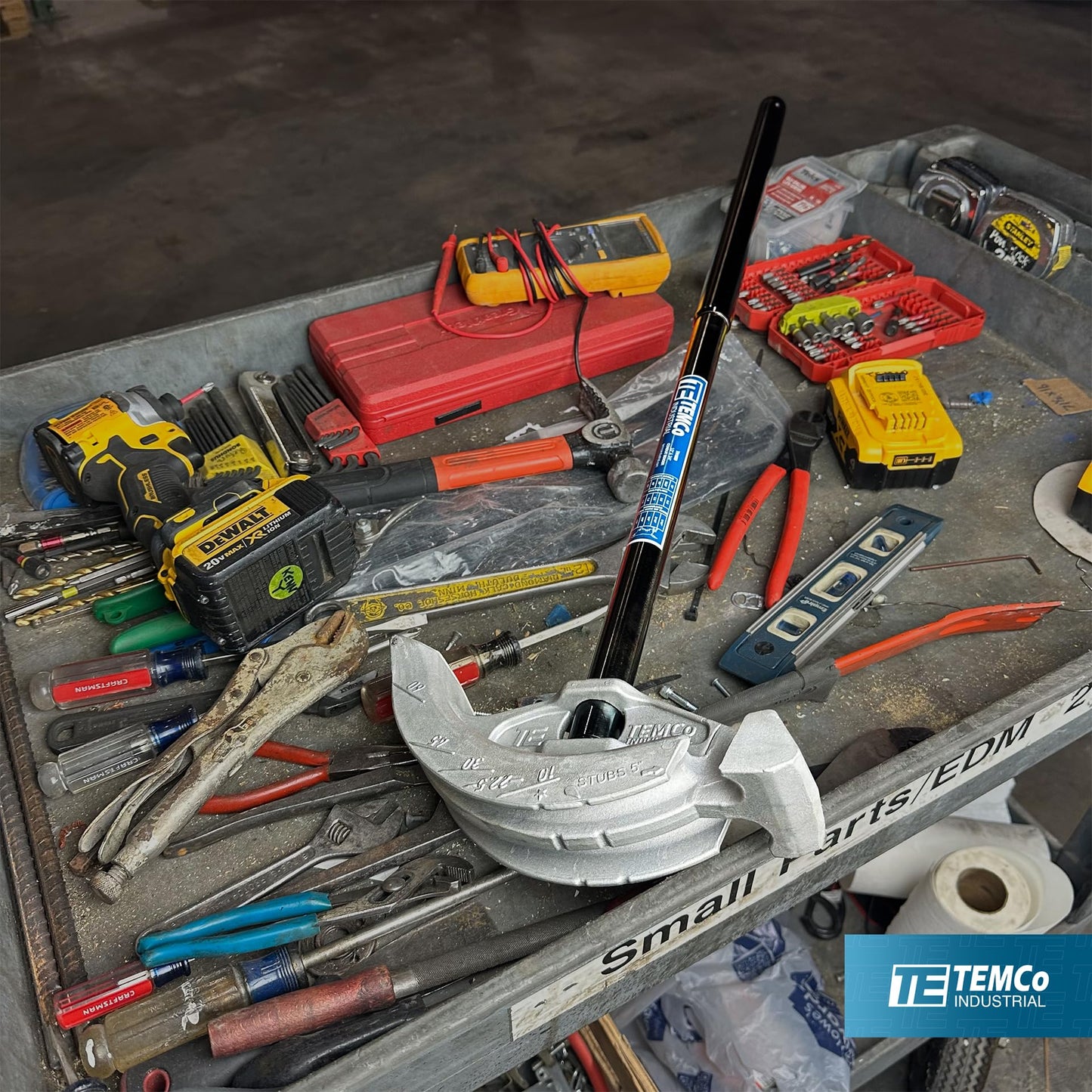 TEMCo 2 in 1 Dual Shoe Conduit Bender - 1/2" & 3/4" EMT, 1/2" Rigid - 2 Benders in 1 Tool