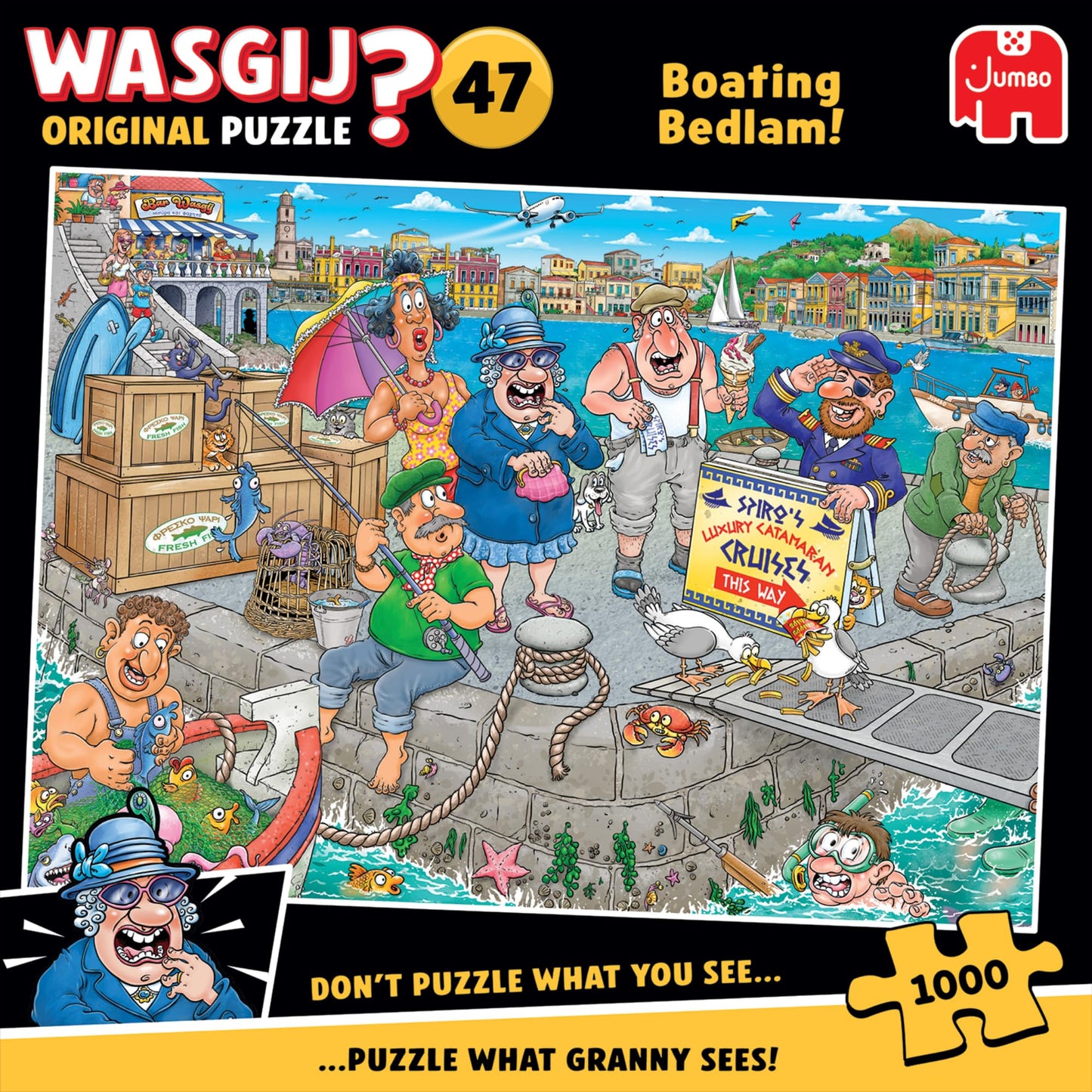 Jumbo Wasgij Original 47 Jigsaw Puzzle 1000 Pieces Boat Chaos