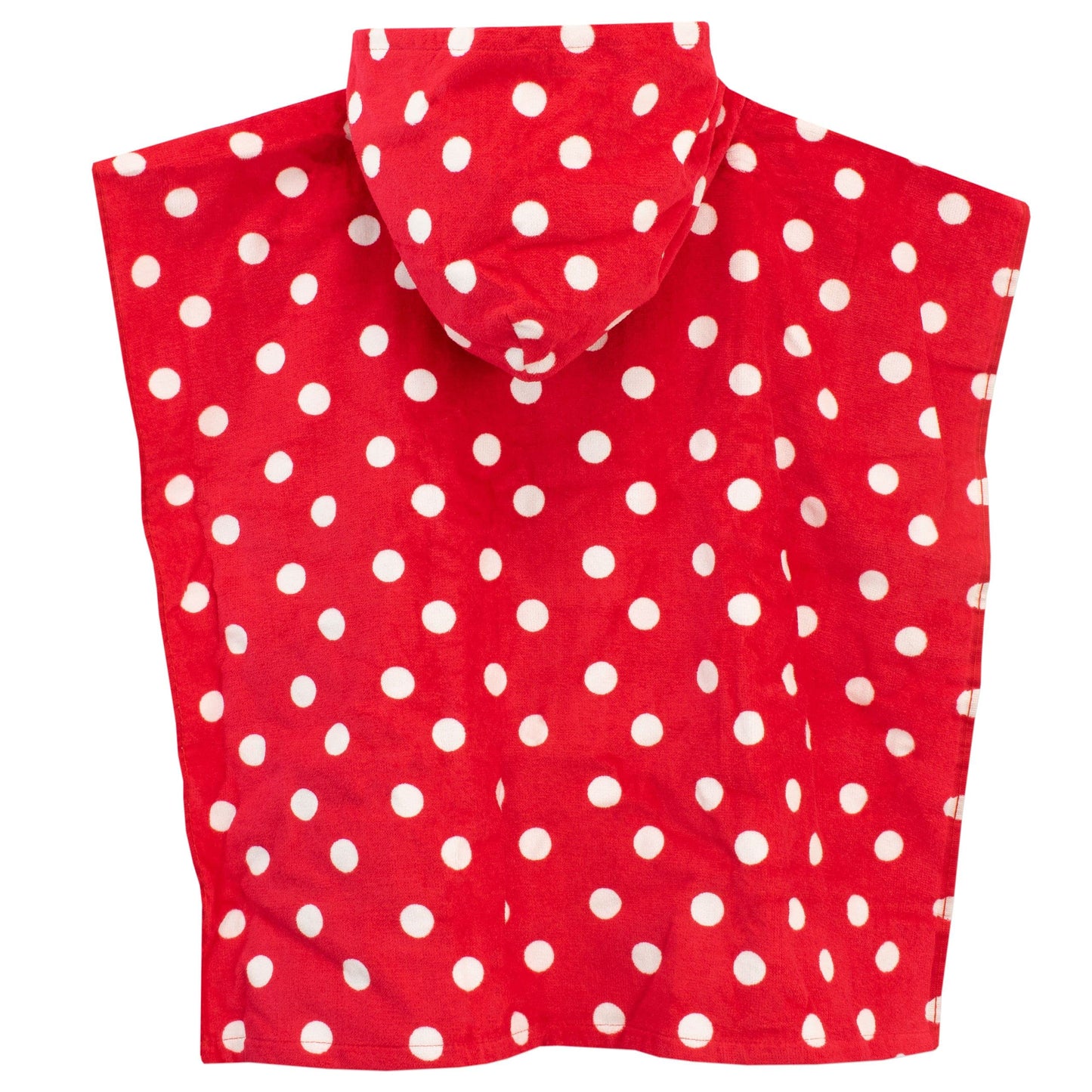 Disney Girls Minnie Mouse Towel Kids Hooded Poncho for Bath Swim or Beach Red One Size