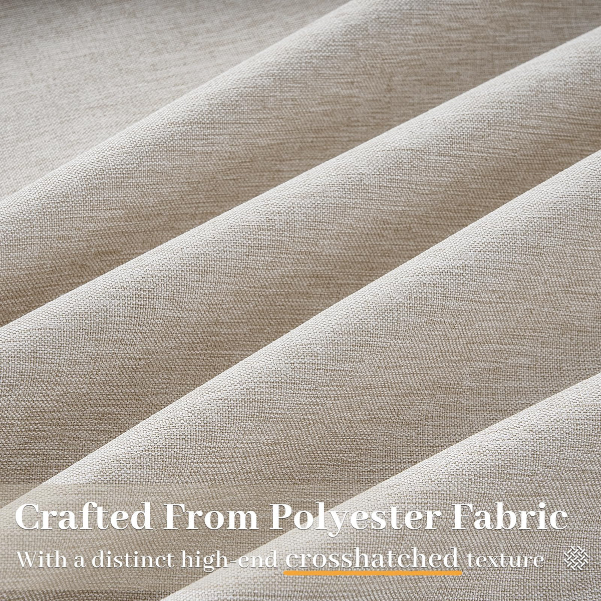 Back Tab Sheer Linen Curtains 90 Inches Long Linen Textured Curtain Oatmeal Semi Sheer Blend Light Filtering Linen Drapes for Rod Pocket 52x84 2 Panels Set Farmhouse Boho Light Oatmeal