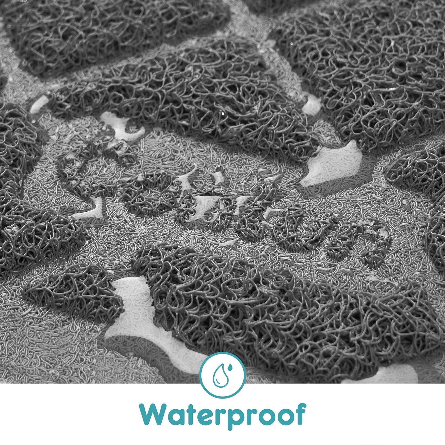 Conlun Cat Litter Mat Litter Trapping Mat, 47 x 35 Inches, Premium Durable PVC Grid Mesh with Scatter Control, Non-Slip, Less Waste Cat Litter Box Mat, Urine Waterproof, Washable Easy Clean