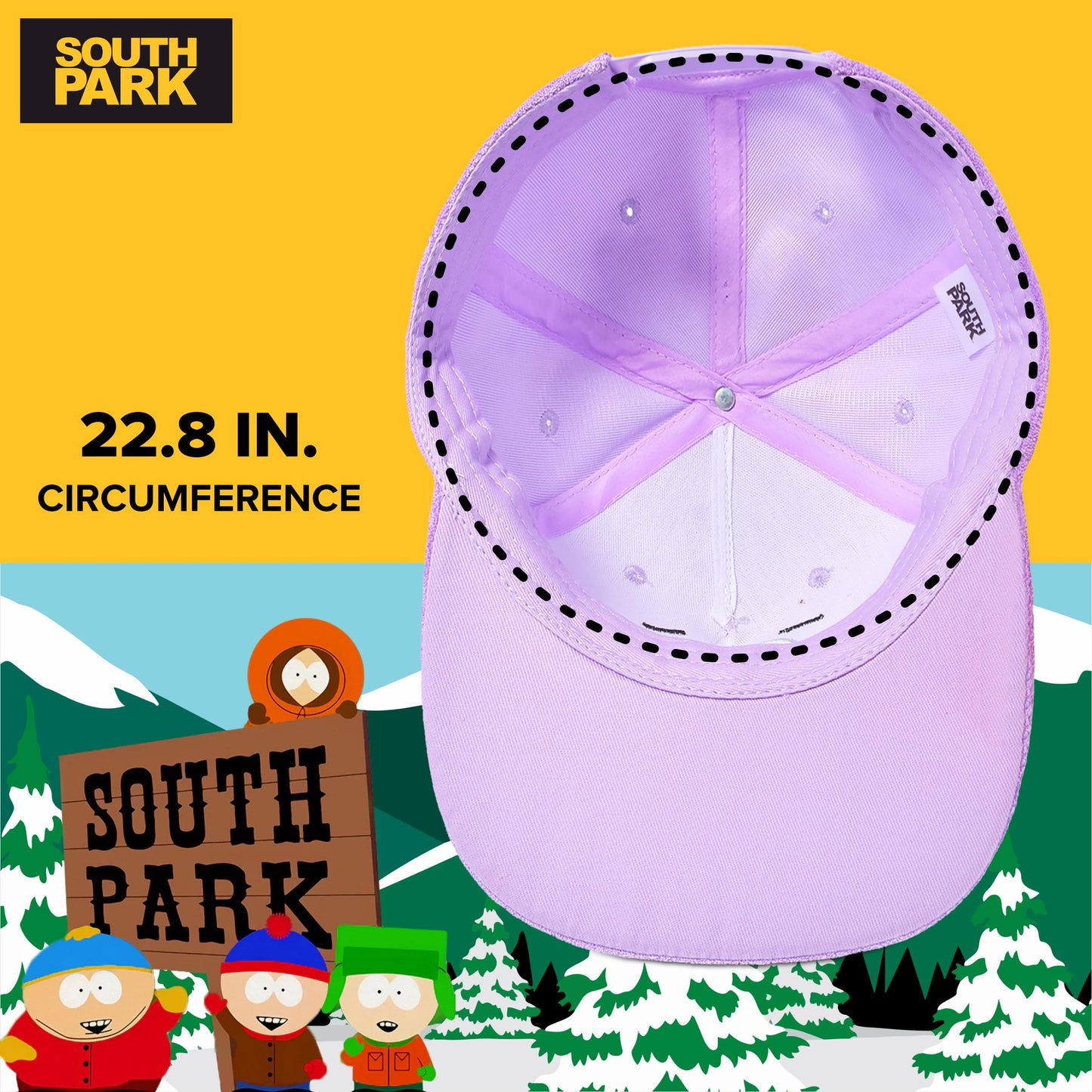 South Park Baseball Cap, Towelie Snapback Skater Baseball Hat with Flat Brim, Indigo, One Size, Indigo, One Size