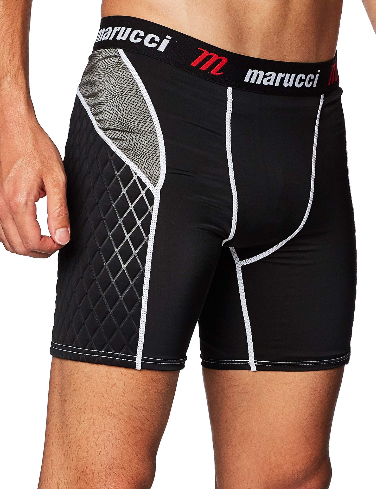 Marucci Adult Elite Padded Slider Shorts, Large, Black
