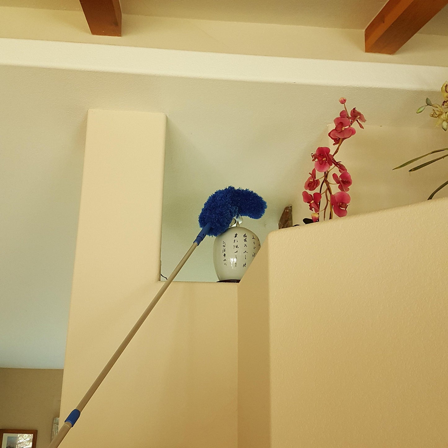 Extension Rod and Extension Duster, Duster Extension, Cleaning High Ceilings, Cathedral Ceilings, Ceiling Fans, Book Shelves, Curtain Rods, Micro Fibre Duster, Cobweb Duster, Pest Control Duster, Duster, Conputer Duster