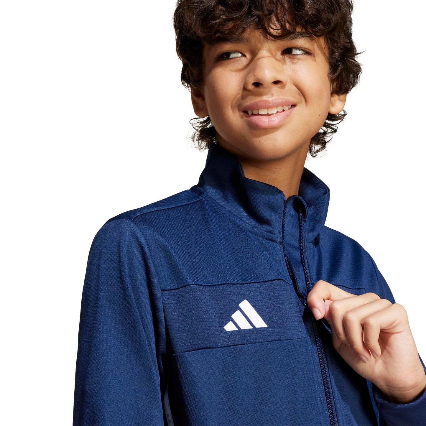 adidas Unisex-Kids Tiro 25 Essentials Training Jacket, Team Navy Blue/White, Medium