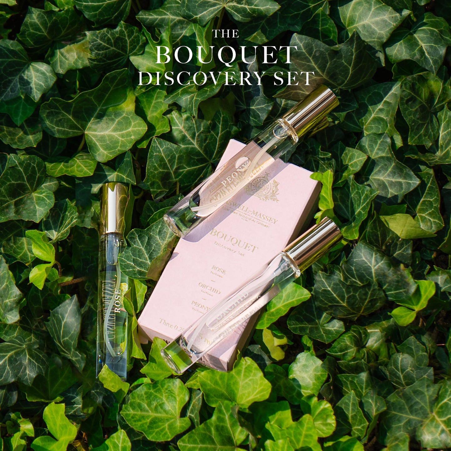 Caswell-Massey Bouquet Discovery Set, Includes Peony, Orchid & Rose, Discover the Beauty of Botanicals, Travel Size Perfume Set, Perfume for Women, 7.5 ml Each