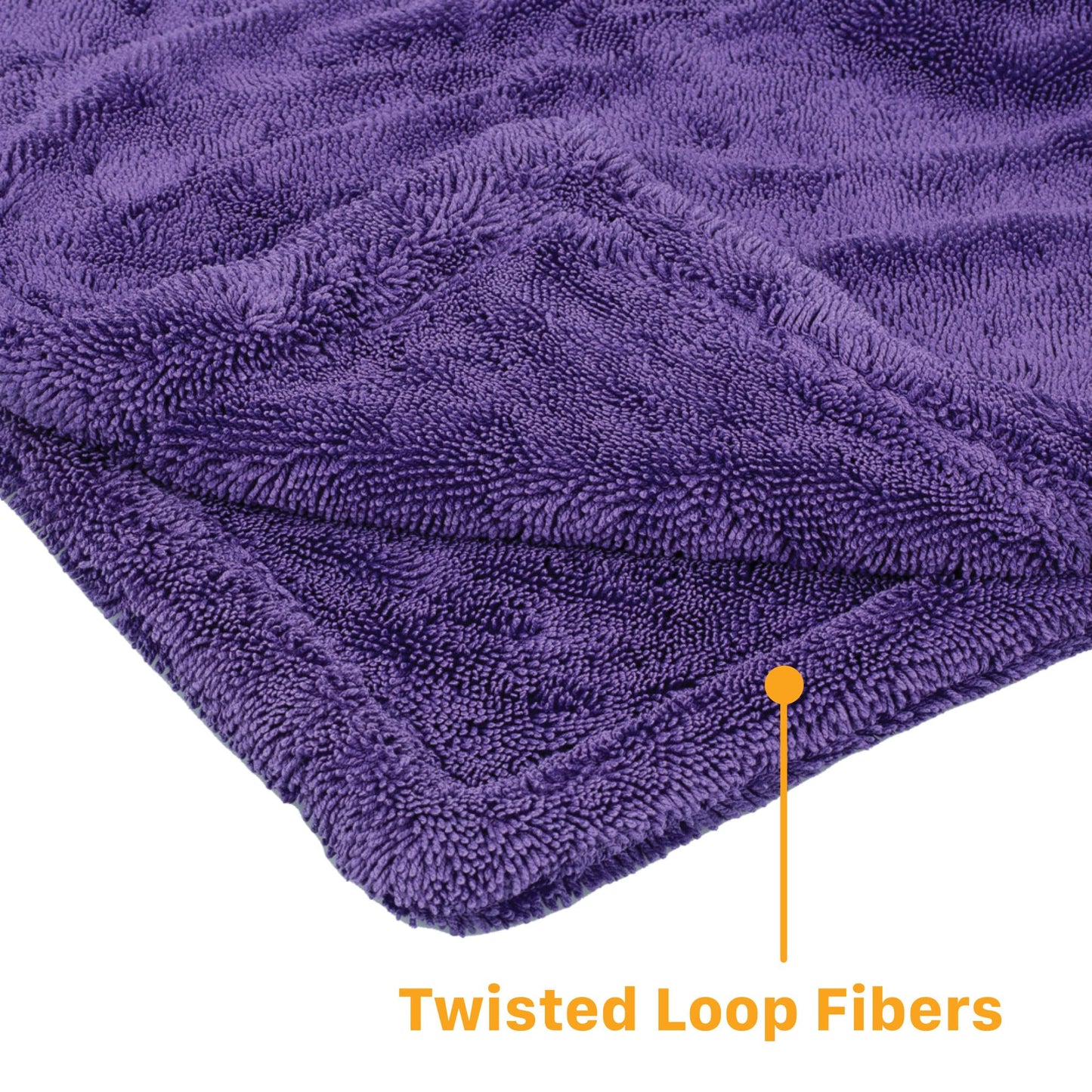 Maxshine | Duo Twisted Loop Drying Towel | 24"x36", 1200GSM Microfiber, Edgeless | Washable, Reusable, Long Service Life | Absorbent Car Drying Towel