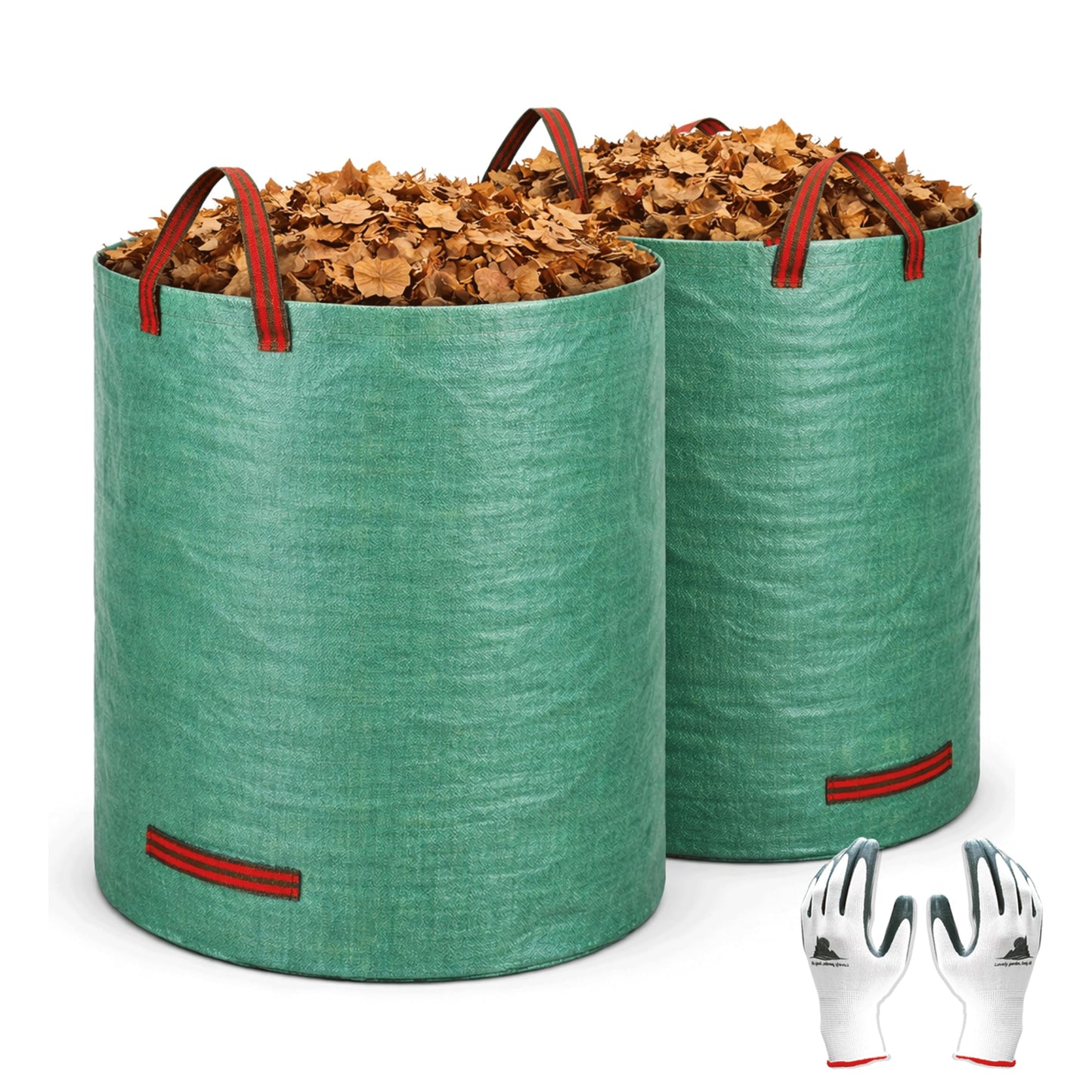 Gardzen 2-Pack 132 Gallons Garden Bag - Reuseable Heavy Duty Gardening Bags, Lawn Pool Garden Leaf Waste Bag