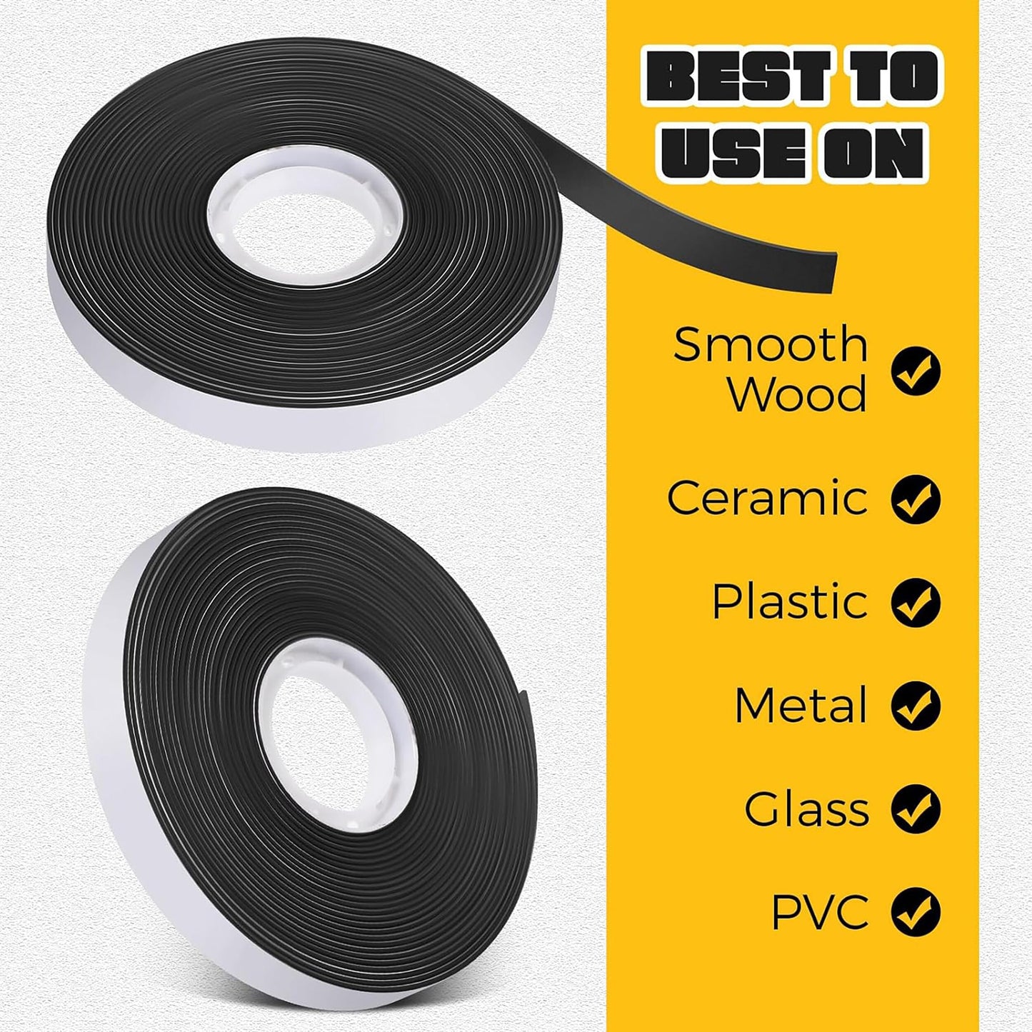 Magnetic Tape with Adhesive Backing 3 inch Wide - Thick 60 mil Magnet Tape Roll to Make Sticky Magnet Strips, Strong Squares, Dots, Flexible Sheets, Cutting Own Fridge Magnets, Crafts