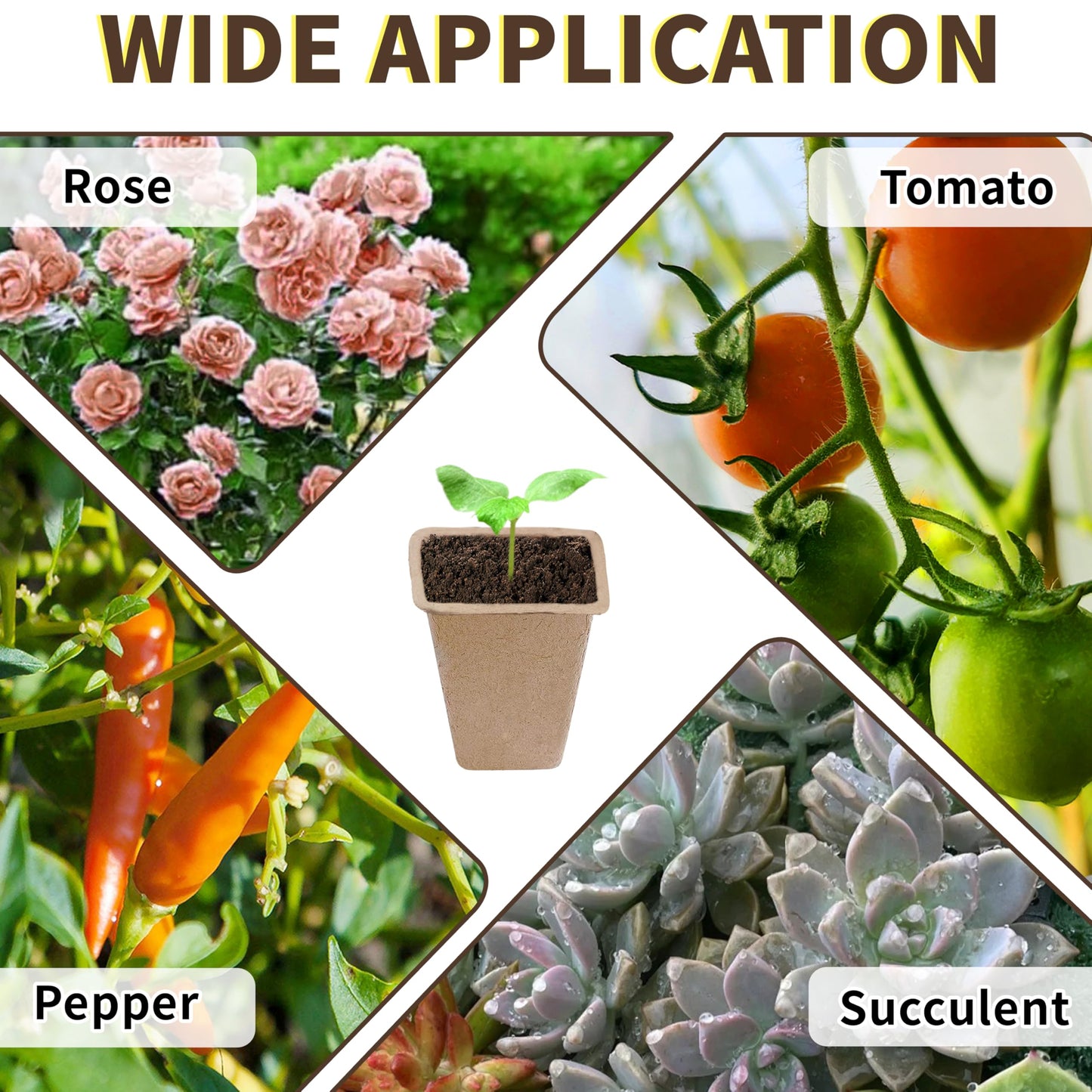 SORANGEUN 400 Cells Seed Starter Tray, 40 Pack Biodegradable Seed Starter Kit, Seedling Peat Pots with 400 Seedling Labels, 2 Seed Planting Tool and 1 Spray Bottle