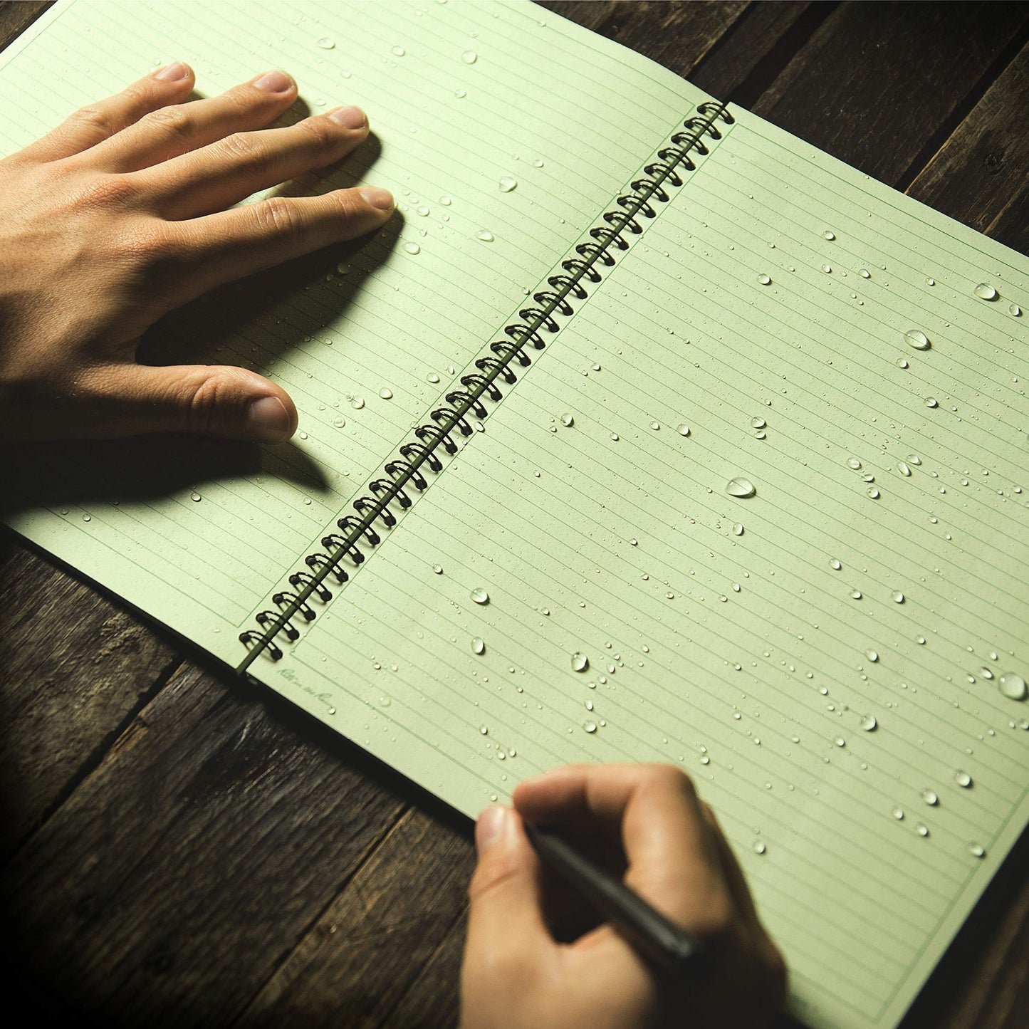 Rite in The Rain Weatherproof Side Spiral Notebook, 8.5" x 11", Green Cover, Universal Page Pattern (No. 973-MX)