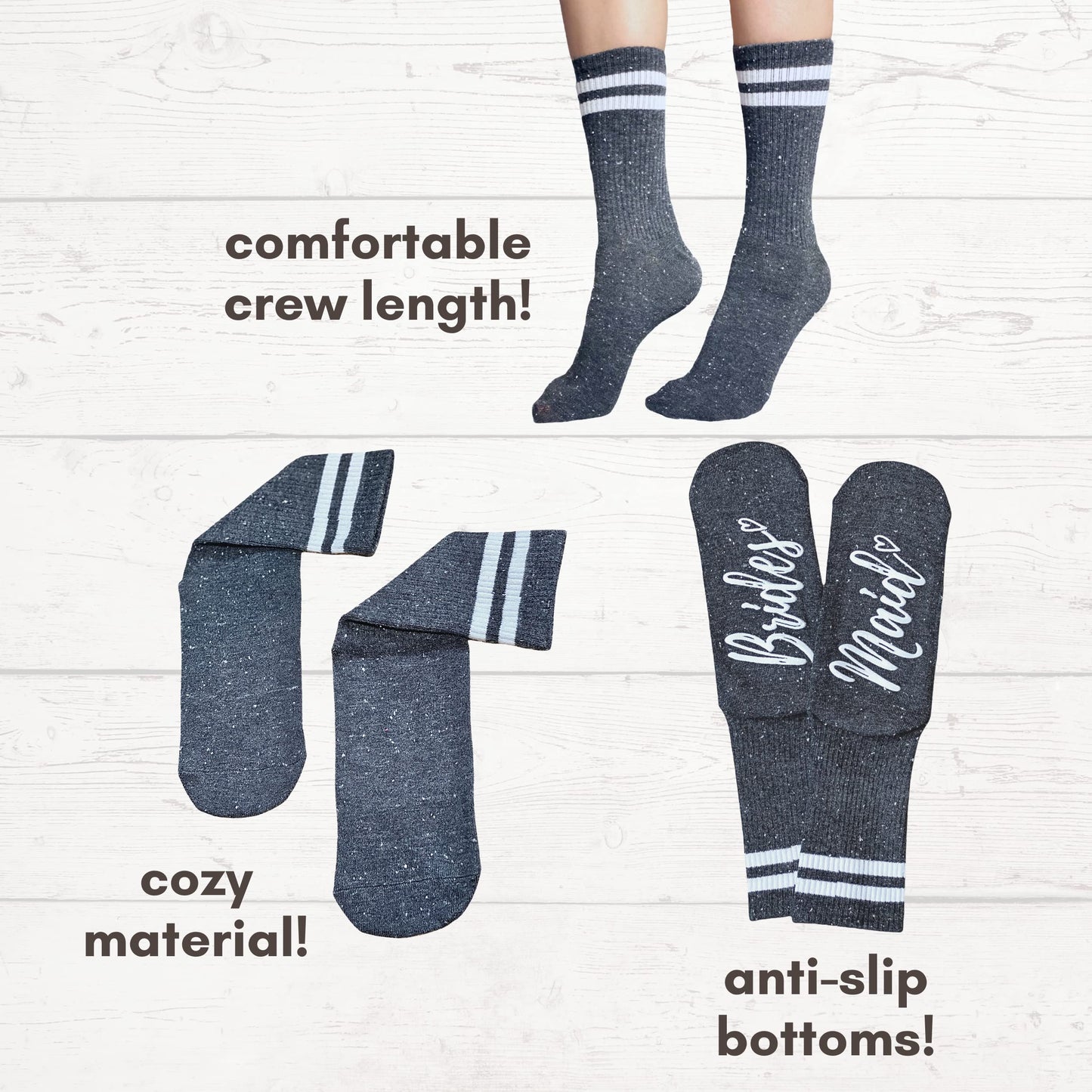 Boutique Bridal Sock Gift | Bride Bridesmaid Maid of Honor Matron of Honor Gifts, Bundle - Mixed, One Size