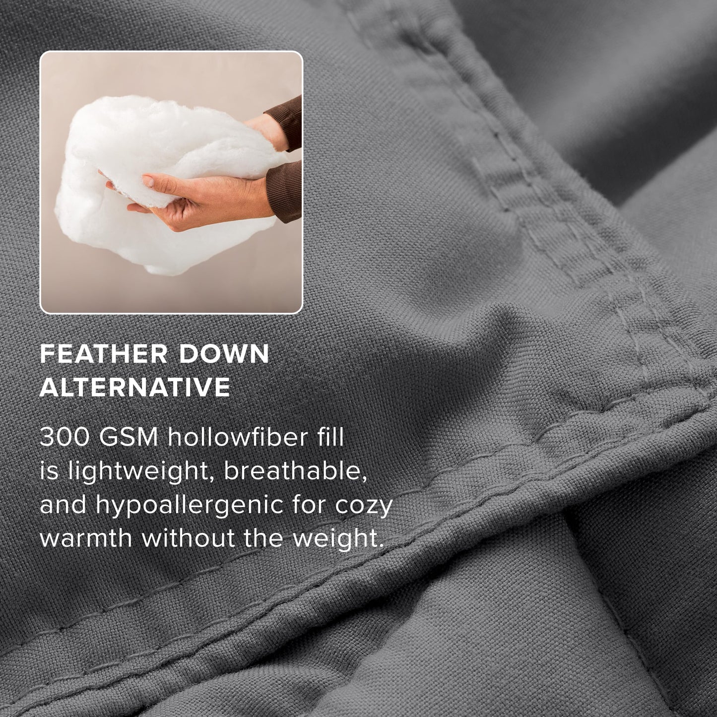 Bare Home Comforter Set - Twin/Twin Extra Long - Ultra-Soft - Premium 1800 Series - All Season Warmth (Twin/Twin XL, Grey)
