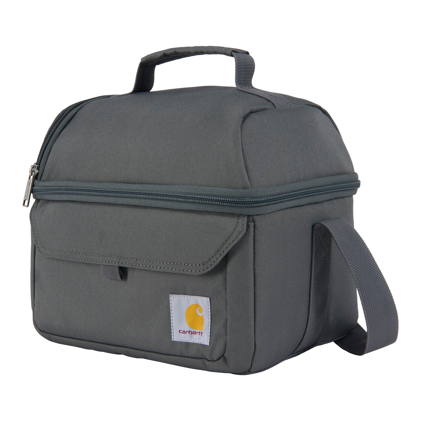 Carhartt 12 Can Two Compartment Lunch Box | Durable, Fully-Insulated Lunch Bag for Women & Men, Large Lunchbox (Gravel)