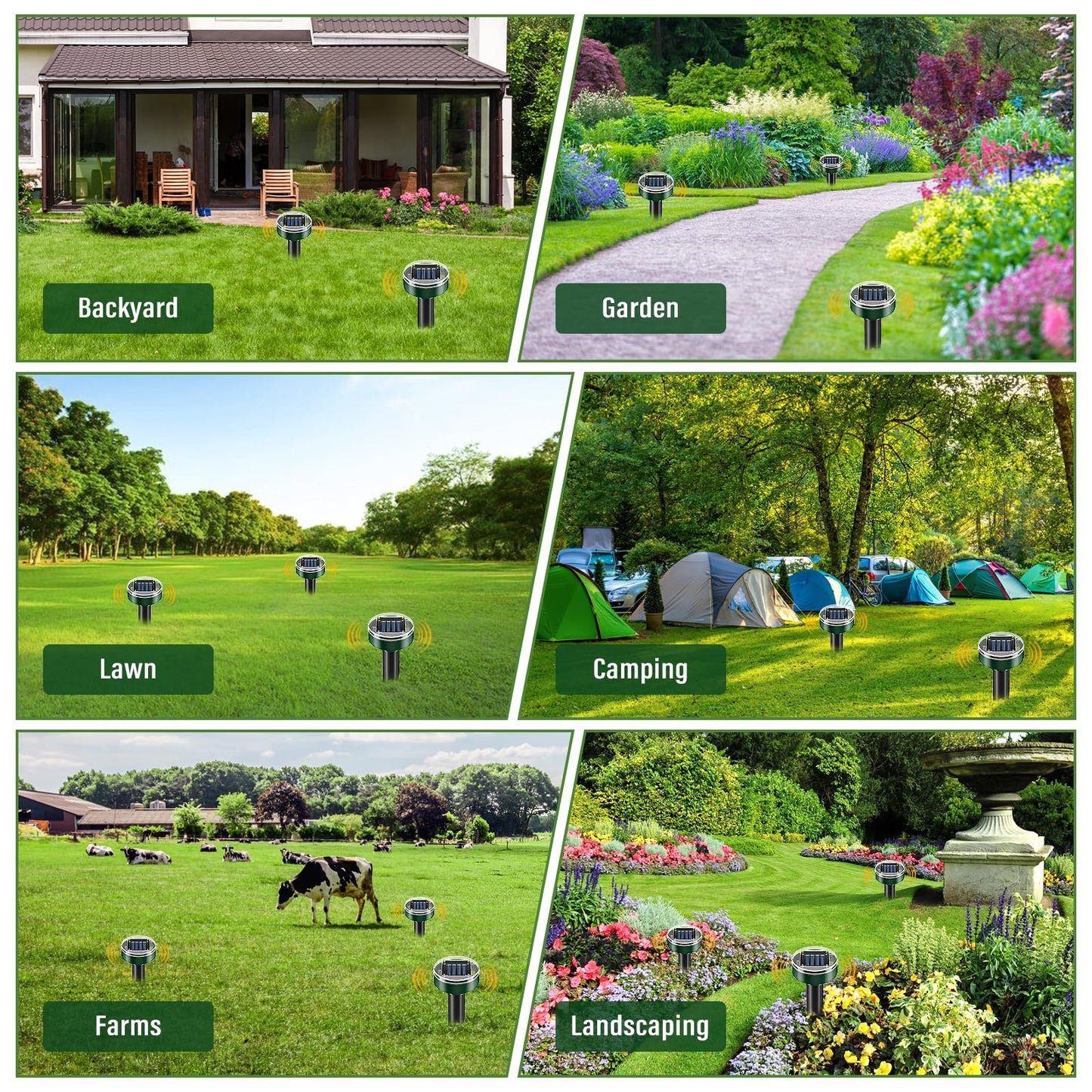 Mole Repellent, 10 Pack Outdoor Rodent and Groundhog Repellent for Yard, Gopher, Vole, Groundhog, Chipmunk Deterrent, Snake