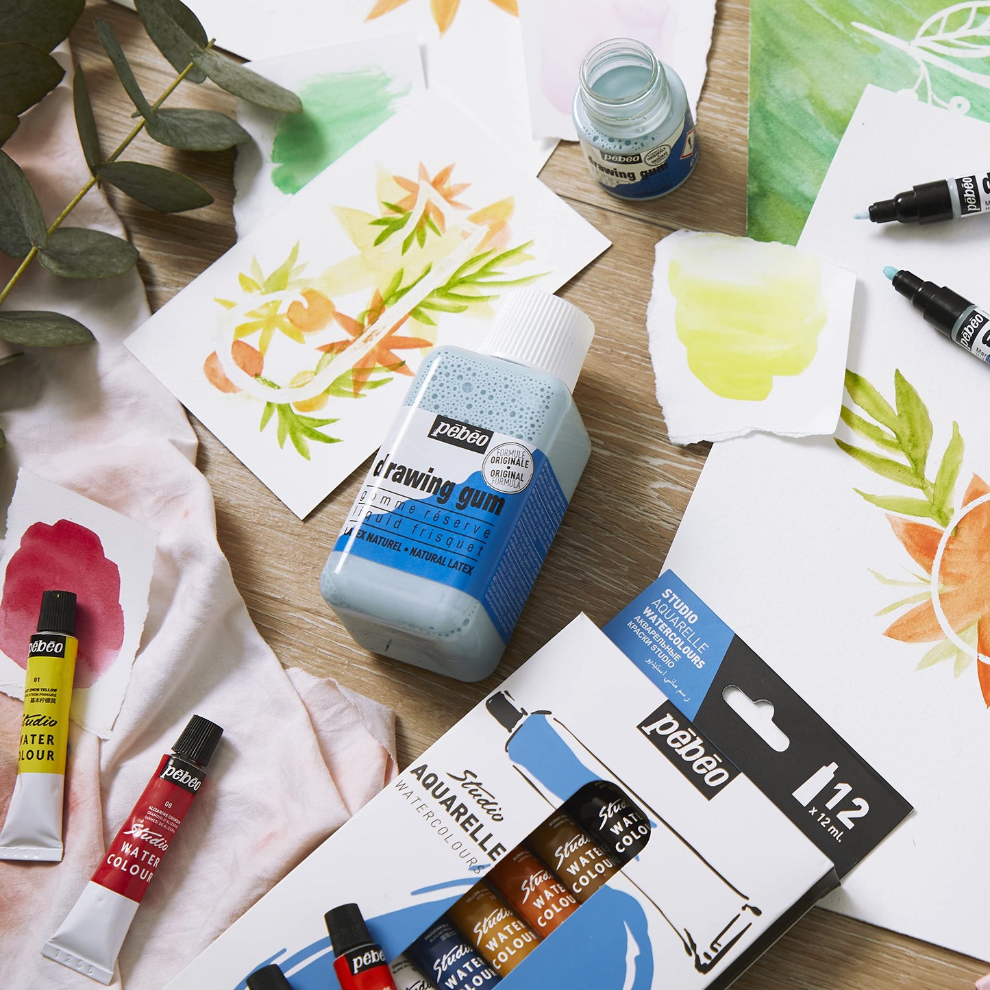 PEBEO Easy Peel Liquid Latex Masking Fluid - Drawing Gum, Dries Quickly, for Ink, Watercolor, Gouache Painting & Illustration, Fine Arts & Crafts Supplies, 250ml Bottle