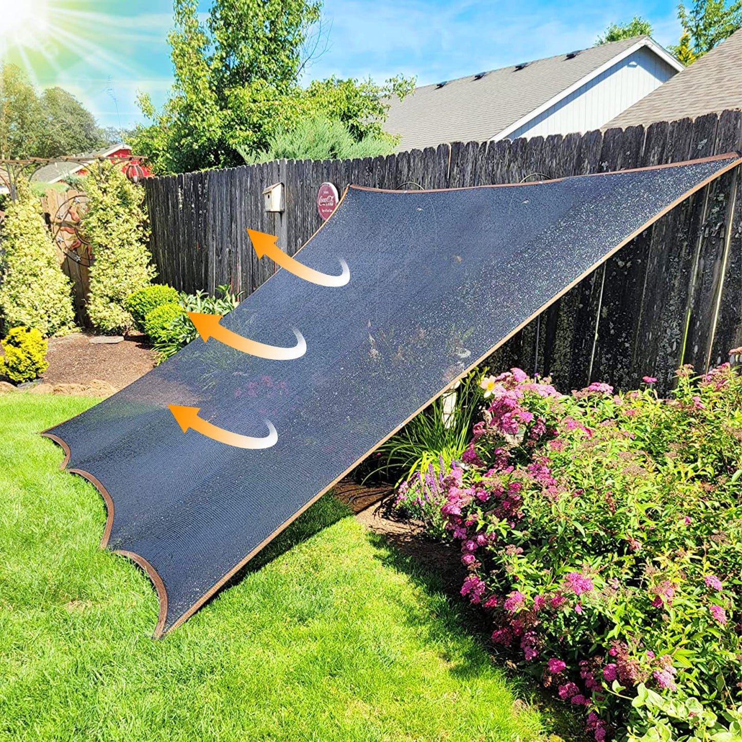 Shade Cloth - for Plants Greenhouse, 70% Sunblock Shade Sails -for Outdoor Garden Pergola Patio Lawn, Sun Protection Neting Cover for Kennel Chicken Coop Easier to Hang Plant Cover