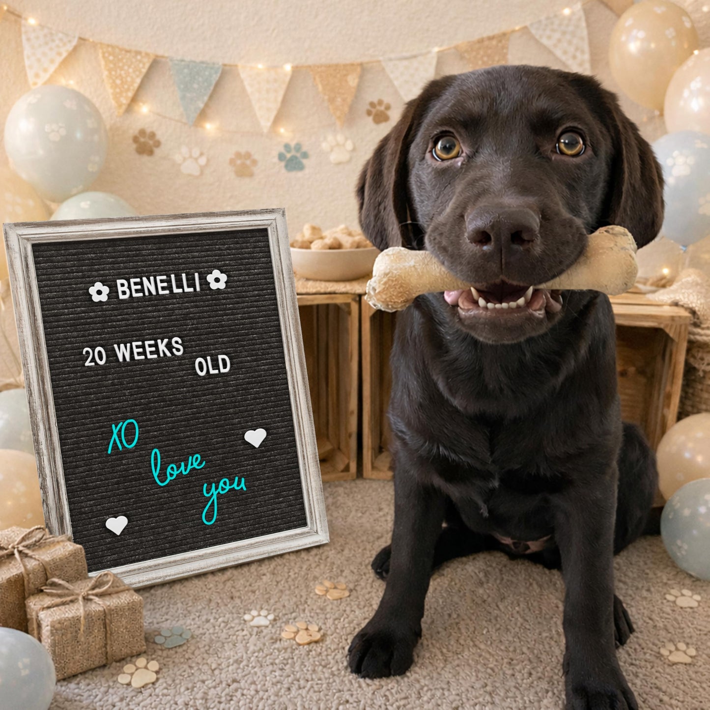 12x16 Wood Frame Changeable Letter Board Sign With Stand - Word Board for New Baby, Pregnancy Announcement, One Month Baby Sign - Over 700 Felt Letters Included by Felt Creative Home Goods