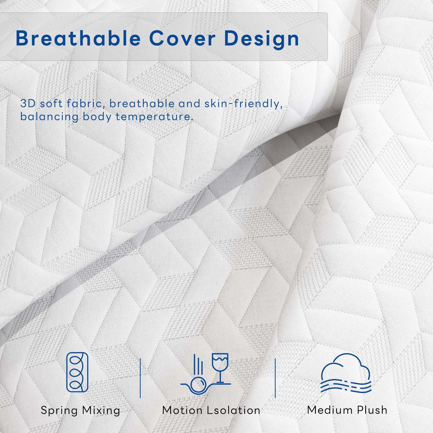 DlandHome Portable Tri-Fold Memory Foam Mattress,Floor Mattress,Foldable Mat,Folding Mat for Travel & Camping & Yoga,Cover Washable (Twin, 3 Inch)