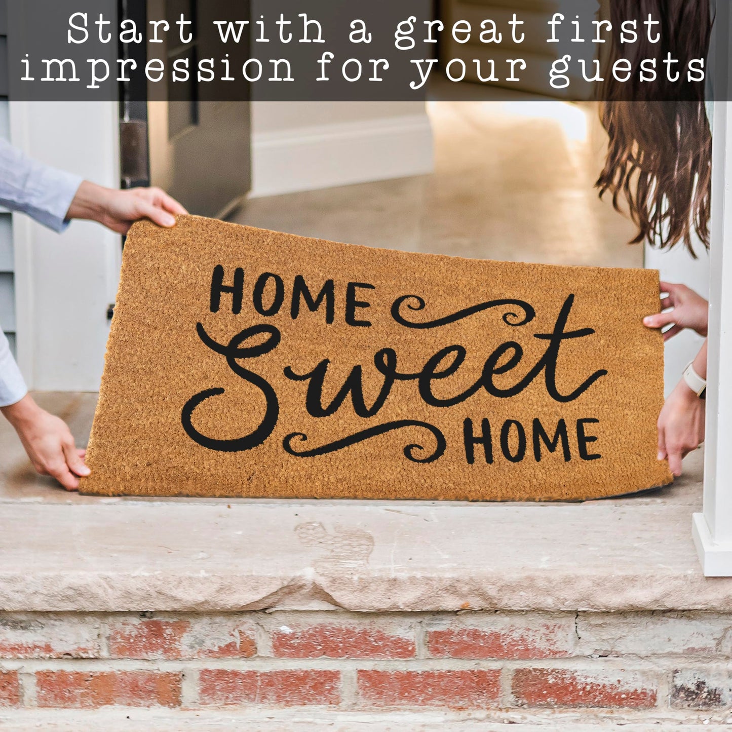 Home Sweet Home Doormat 30x17 Inches, Welcome Mats for Front Door, Home Sweet Home Door Mat