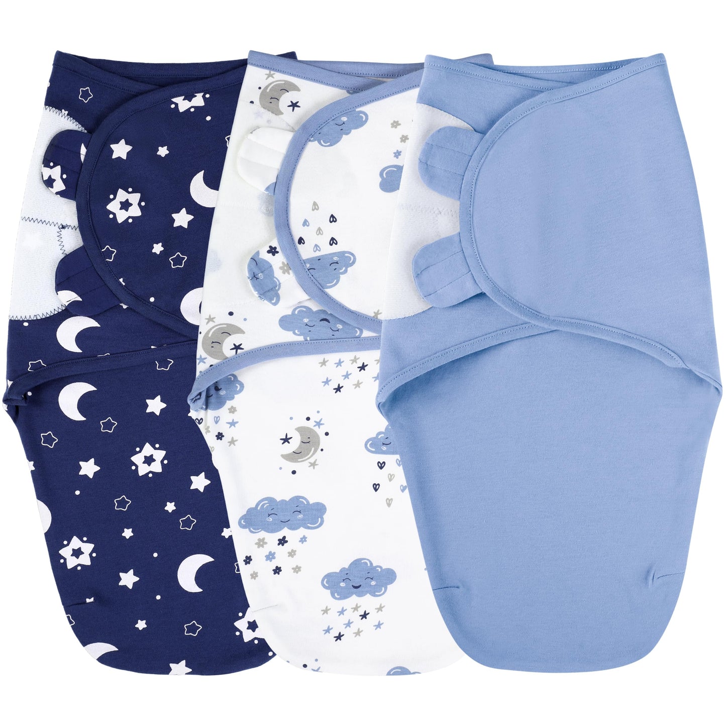 Yoofoss Baby Swaddles 0-3 Months 100% Organic Cotton Newborn Swaddle Blanket 3 Pack Tog 0.5 Adjustable Swaddle, Breathable Soft Swaddle Sack (Small)