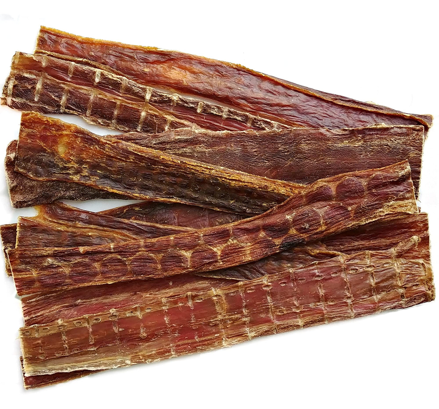 Burgham Beef Gullet Strips for Dogs & Puppies - Natural Dog Treats for Large or Medium Dogs - Oral Health Friendly Dog Chews - 12 Inches (10 Pack)