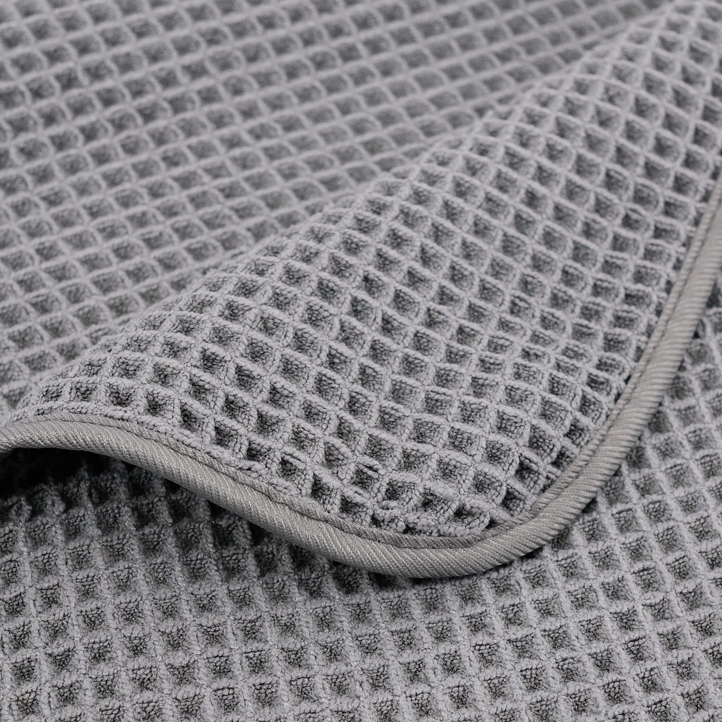POLYTE 430 GSM Microfiber Quick Dry Lint Free Bath Sheet, 70 x 35 in, Set of 2 (Waffle Weave)
