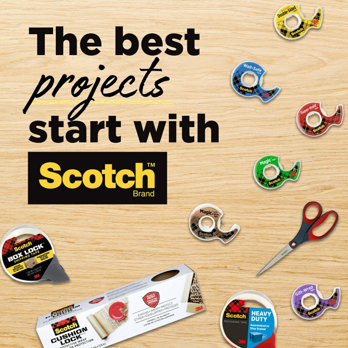 Scotch Tape Magic Tape, 19mm Wide x 38.1m, 12 Rolls