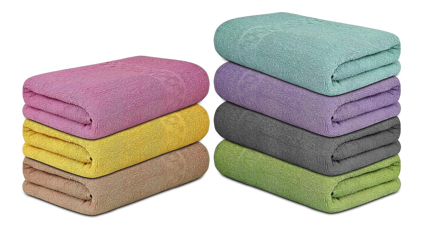 ZUPERIA 7-Pack Bath Towels - 30" x 54" - Ultra Soft 100% Cotton Large Bath Towels- Highly Absorbent for Bathroom, Pool, Gym, Spa, and Hotel Use (Colors Variety)