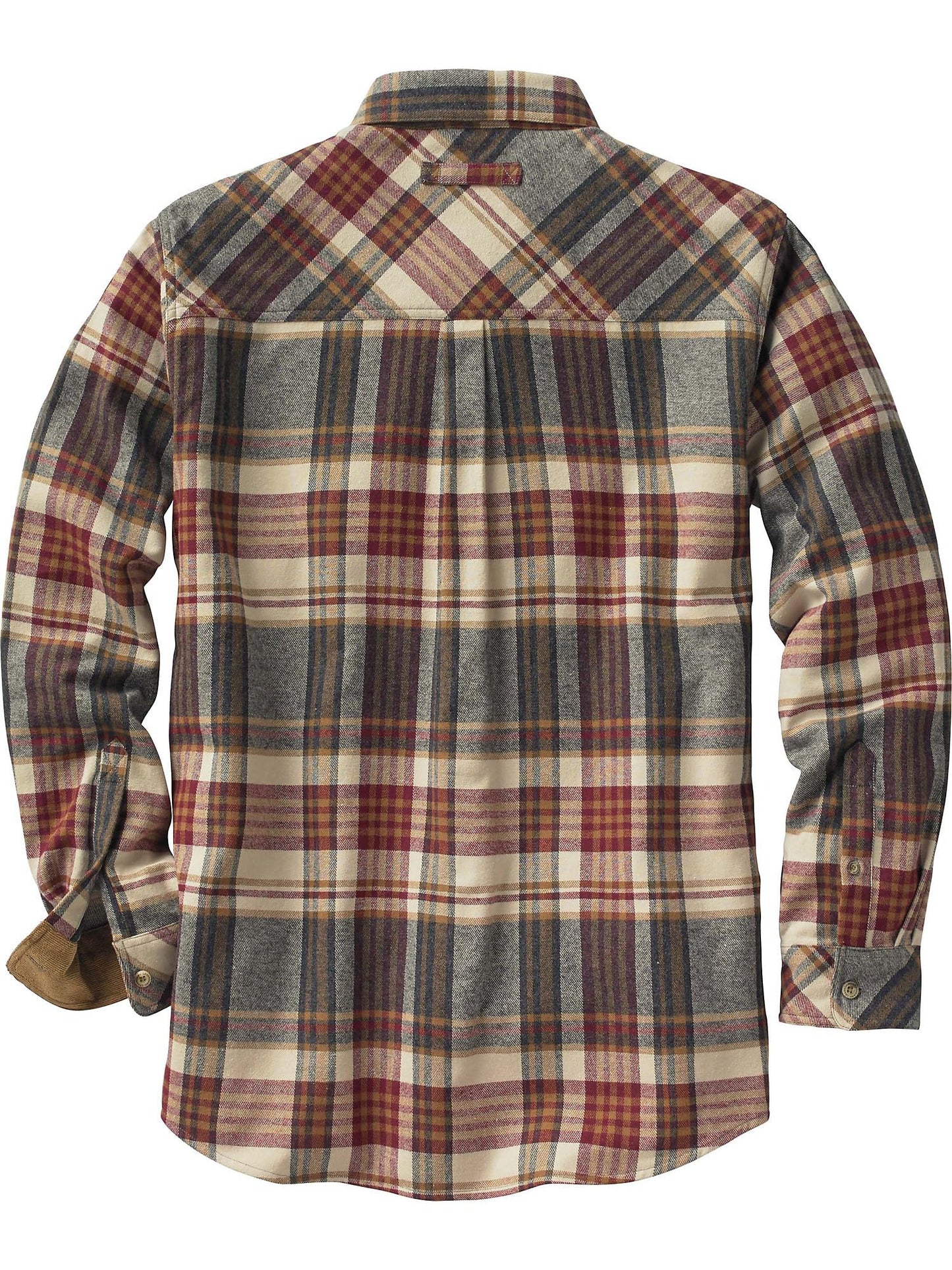 Legendary Whitetails Men's Buck Buck Camp Flannel Shirt, Long Sleeve Plaid Button Down Casual Shirt for Men, with Corduroy Cuffs, Fall & Winter Clothing, Cedarwood Plaid, XX-Large