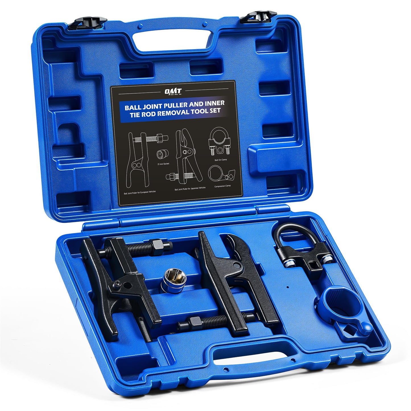 Orion Motor Tech Inner Tie Rod End Tool & Ball Joint Separator Set, 2-in-1 Tie Rod Removal Tool & Ball Joint Spread Tool Set, Ball Joint Removing Tool with 1/2" Drive Socket 3/8" Drive Tie Rod Clamp