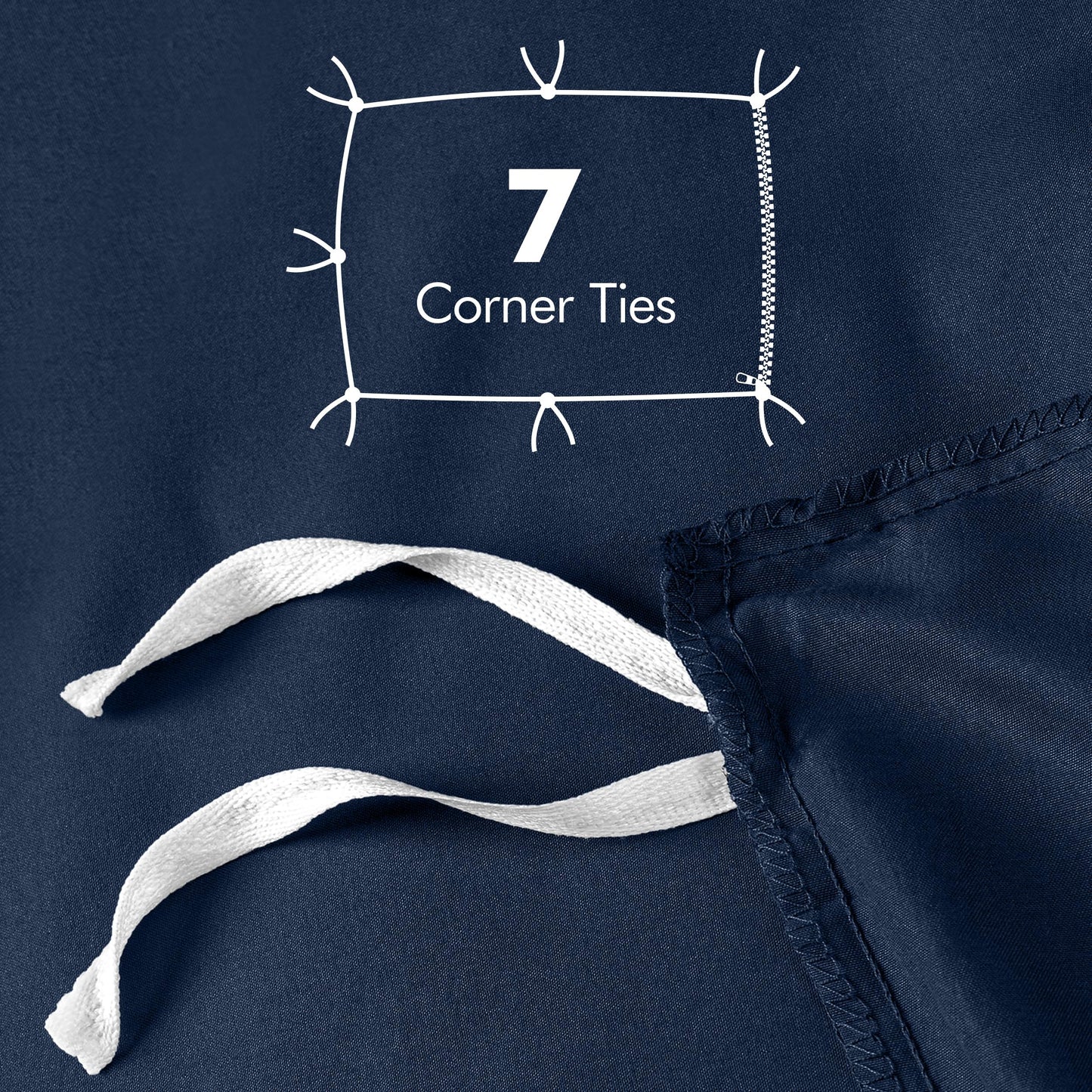 Utopia Bedding Duvet Cover Queen Size Set with Pillow Shams - Comforter Cover with Zipper Closure, 90X90 Inches & Pillow Shams 20X26 Inches (Navy) Comforter Not Included