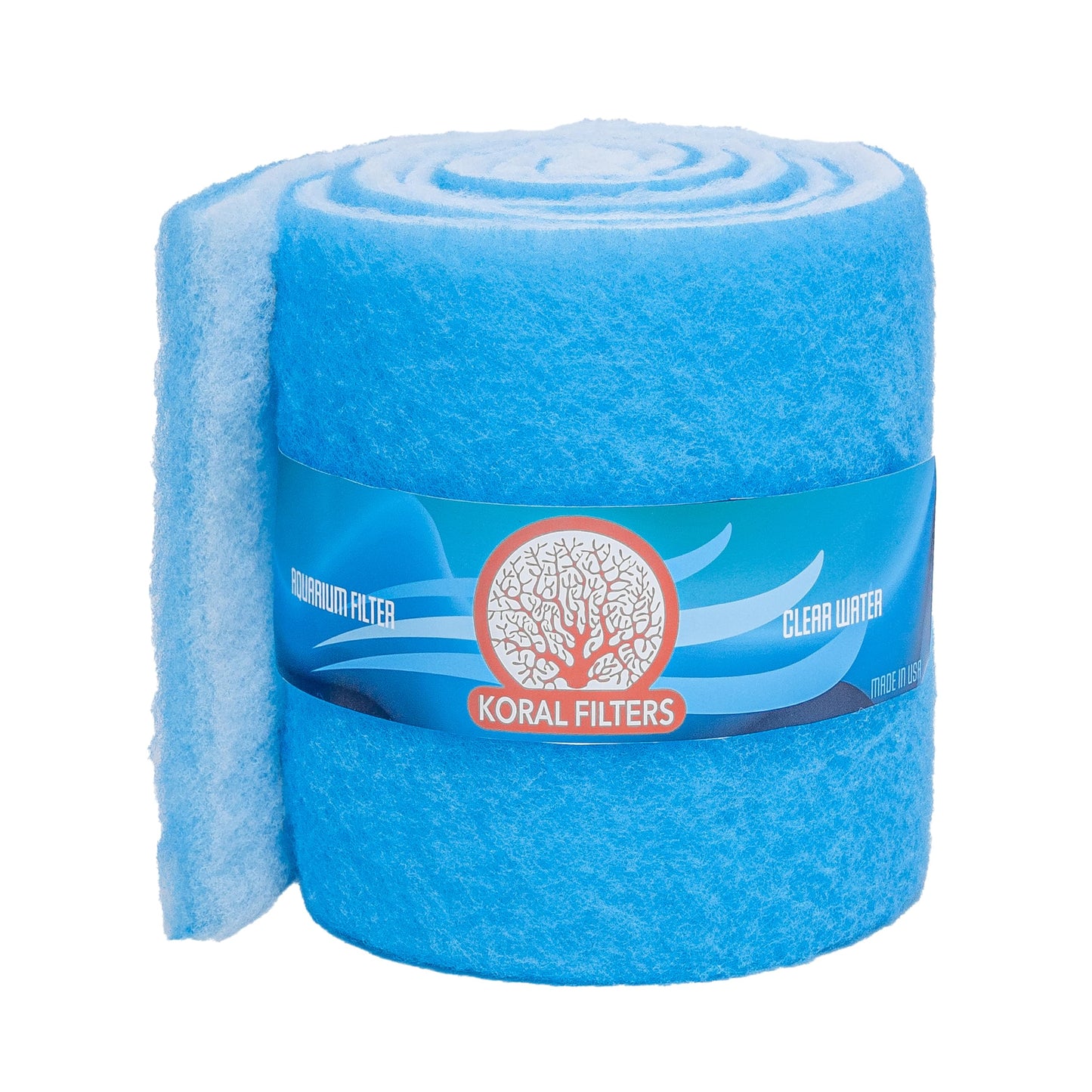 (1.8m, Blue) - Koral Filters Aquarium Filter Pad Media Roll - Dye-Free and Blue Bonded - Cut to Fit - Durable - Fish and Reef Aquarium Compatible - Clean Water
