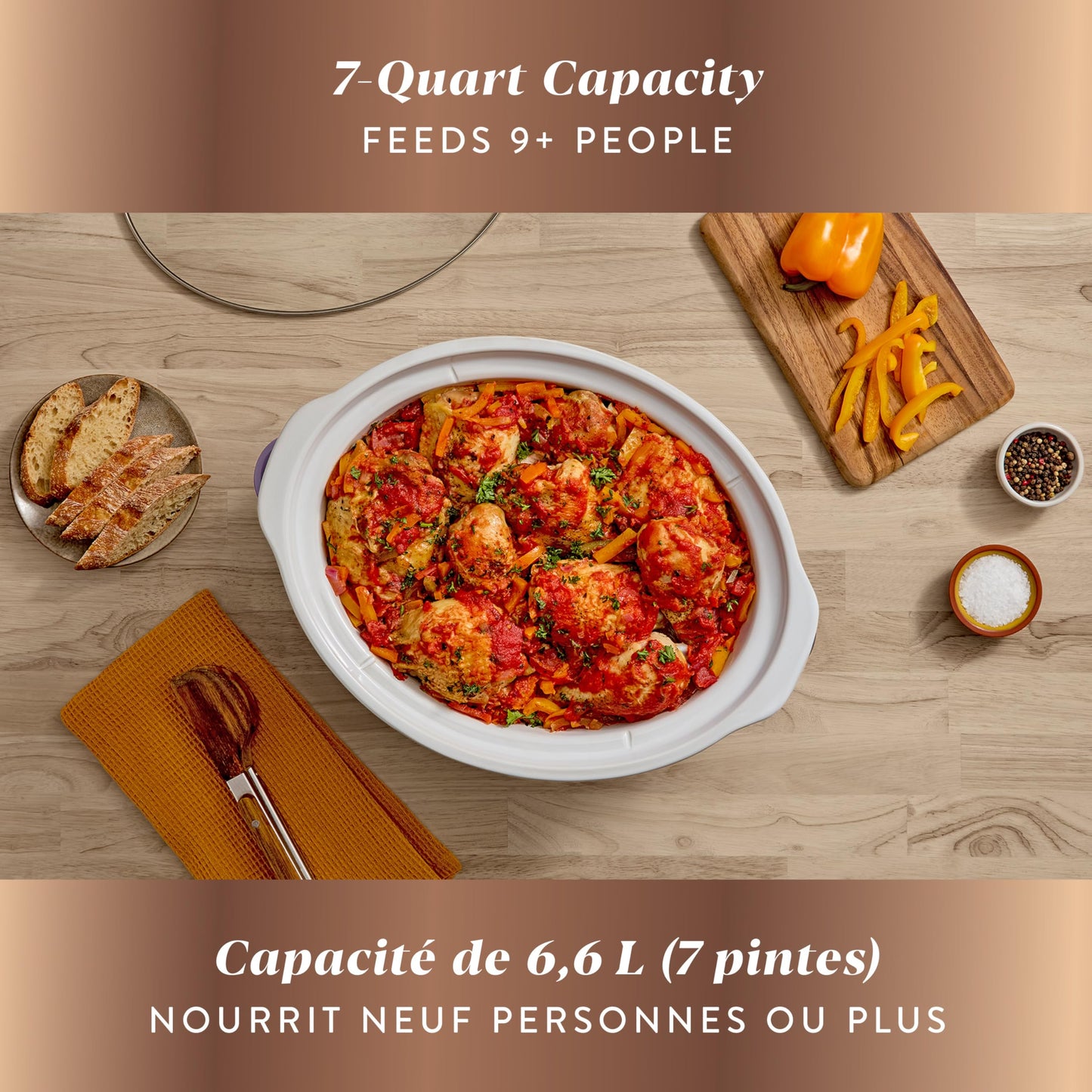 Crock-Pot Design Series 7-Quart Manual Slow Cooker, Purple Potato
