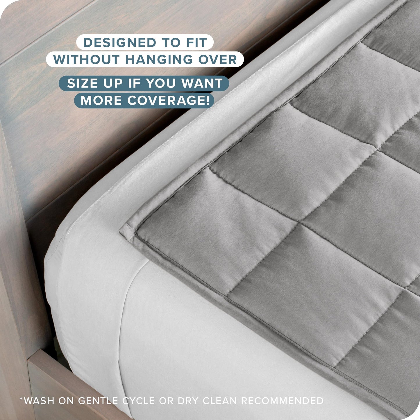 Bare Home Weighted Blanket Twin or Full Size 7lb (40" x 60") for Kids - All-Natural 100% Cotton - Premium Heavy Blanket Nontoxic Glass Beads (Grey, 40"x 60")