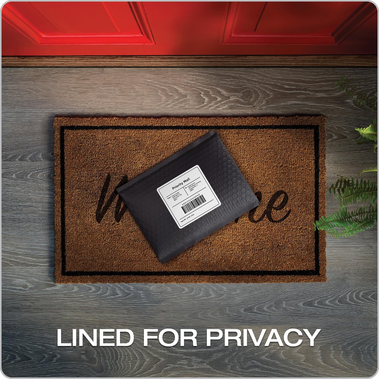 Quality Park Bubble Mailers, 6 x 9 Shipping Envelopes, Water Resistant Black Poly Padded Envelopes, Redi-Strip Peel Off Closure, 50 Per Box (QUA85865)