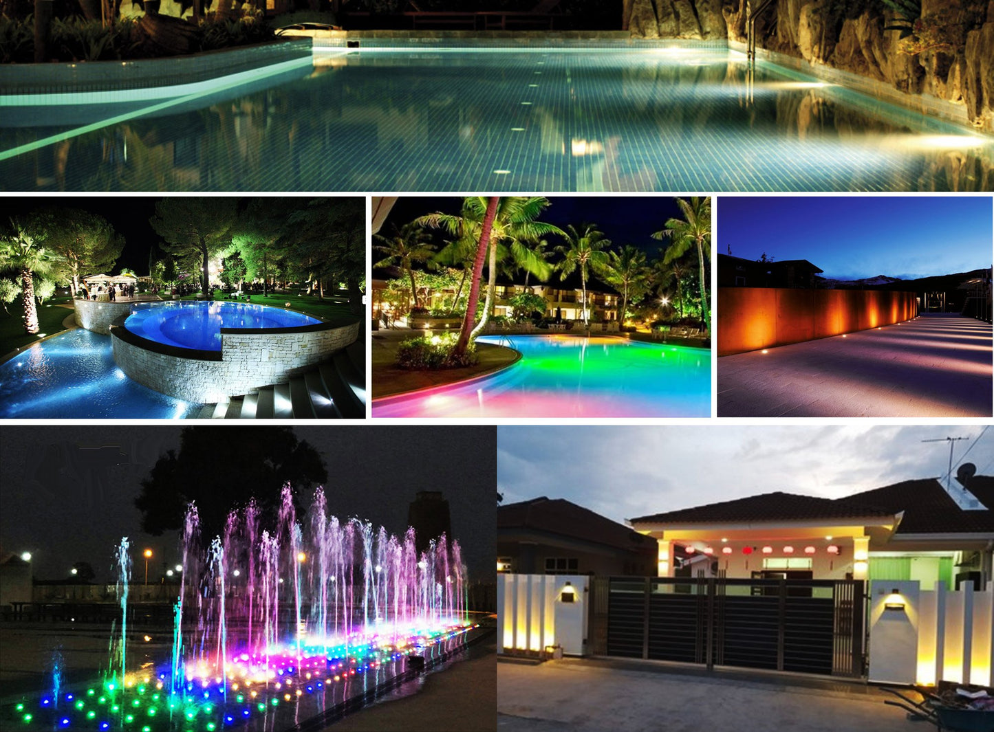 CNBRIGHTER LED Underwater Pool Lights, 3W 12V-24V DC, IP68 Waterproof, Stainless Steel Aluminum, lamp for Inground Swimming Pools Ponds Fountains Steps,Cool White(6000K)