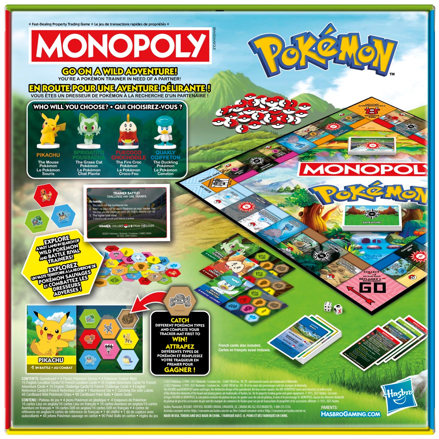 Monopoly Pokémon Edition Board Game | Ages 8 and Up | 2 to 4 Players | Kids Games for Pokémon Fans | Fun Family Games| 45 Mins. Avg. (English & French)