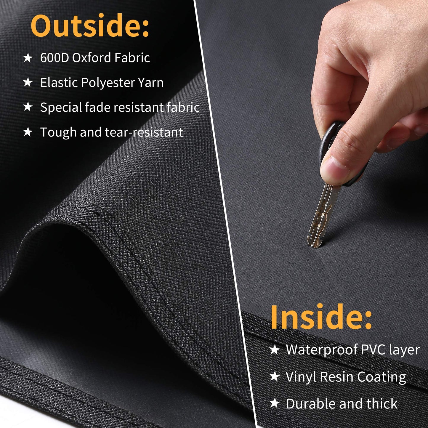 SUPJOYES BBQ Cover for Weber Spirit 200 and 300 Series, 52 Inch BBQ Grill Cover, Heavy Duty Waterproof Grill Covers